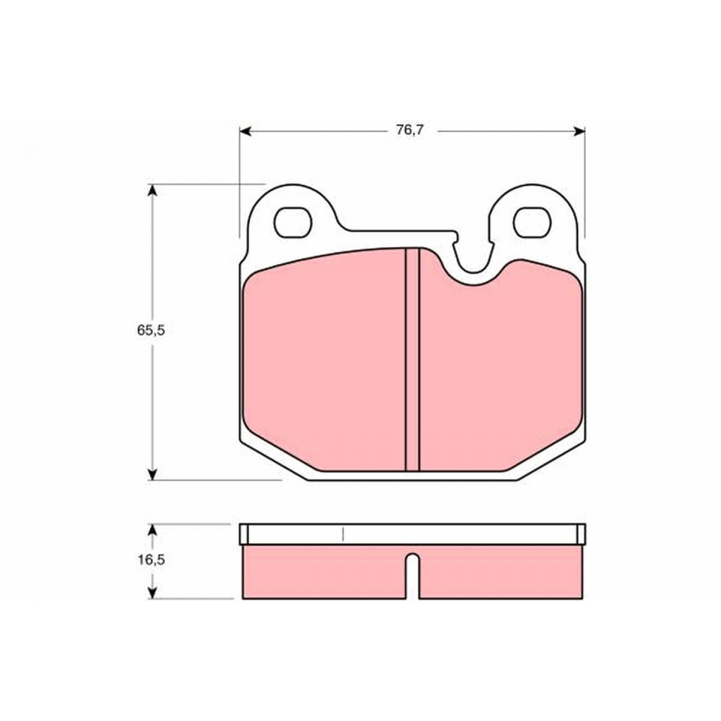 Kit de plaquettes de frein, frein à disque TRW GDB654
