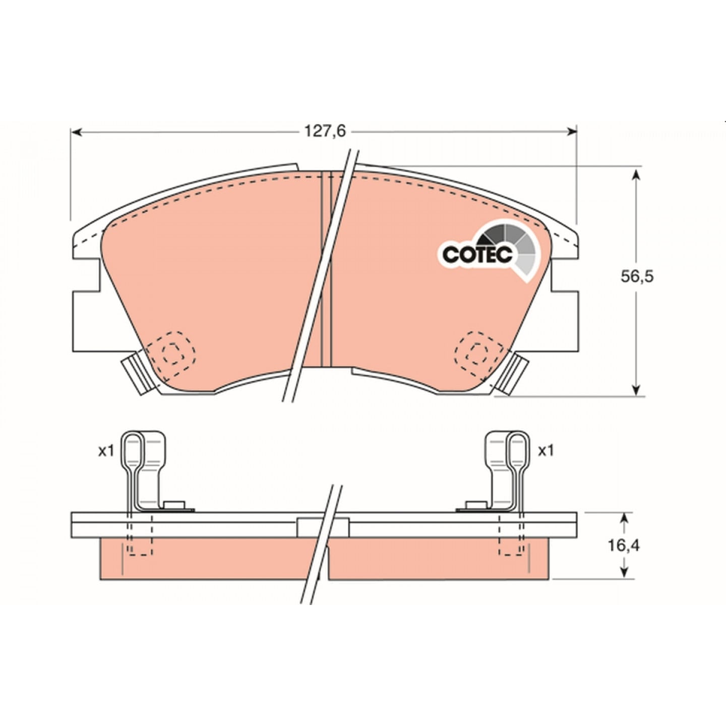 Kit pastiglie freno, Freno a disco TRW GDB729