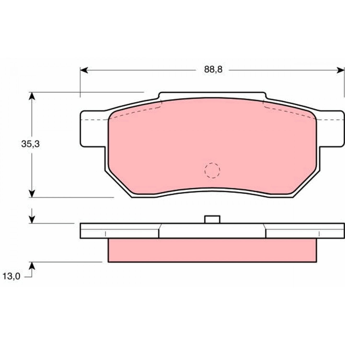 Kit de plaquettes de frein, frein à disque TRW GDB775