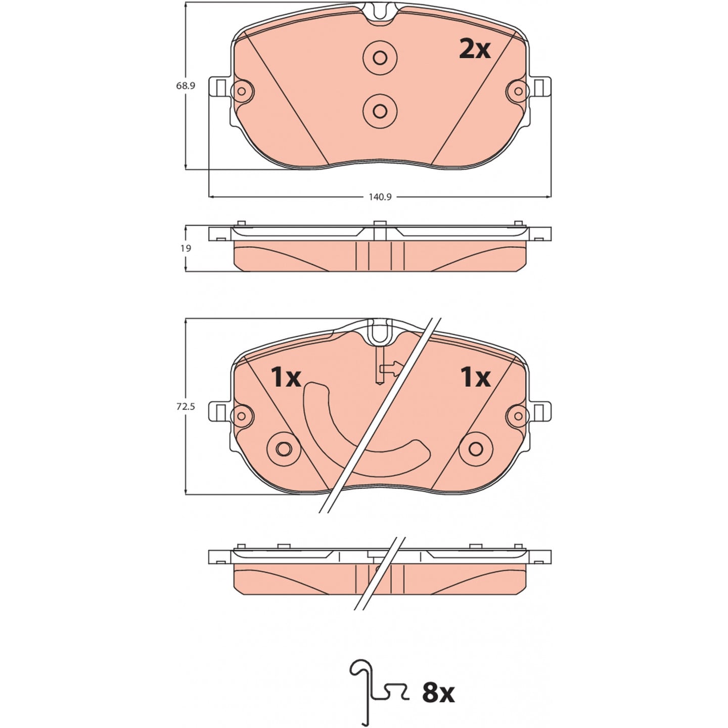 Bremseklodser TRW GDB2549