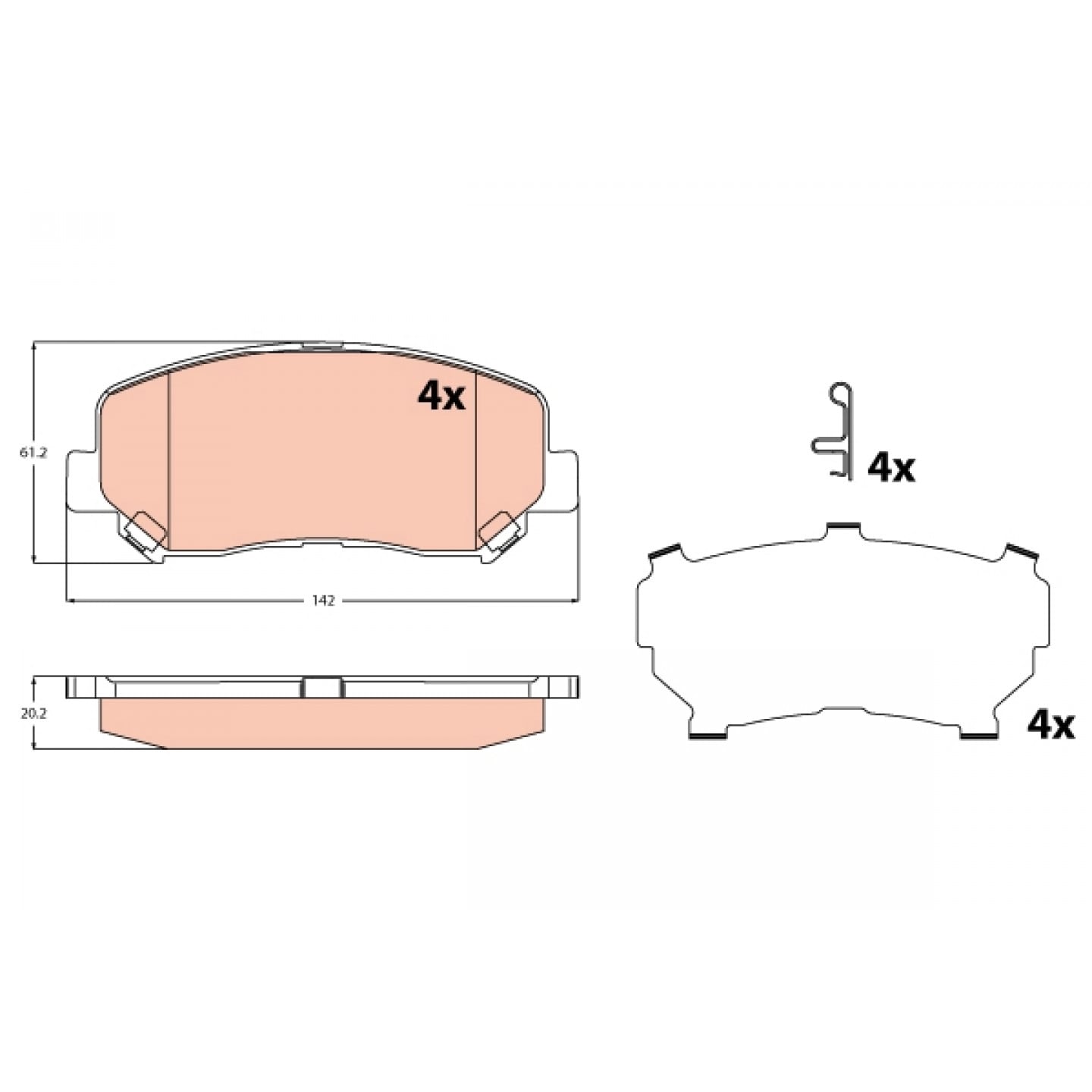 Kit pastiglie freno, Freno a disco TRW GDB2246