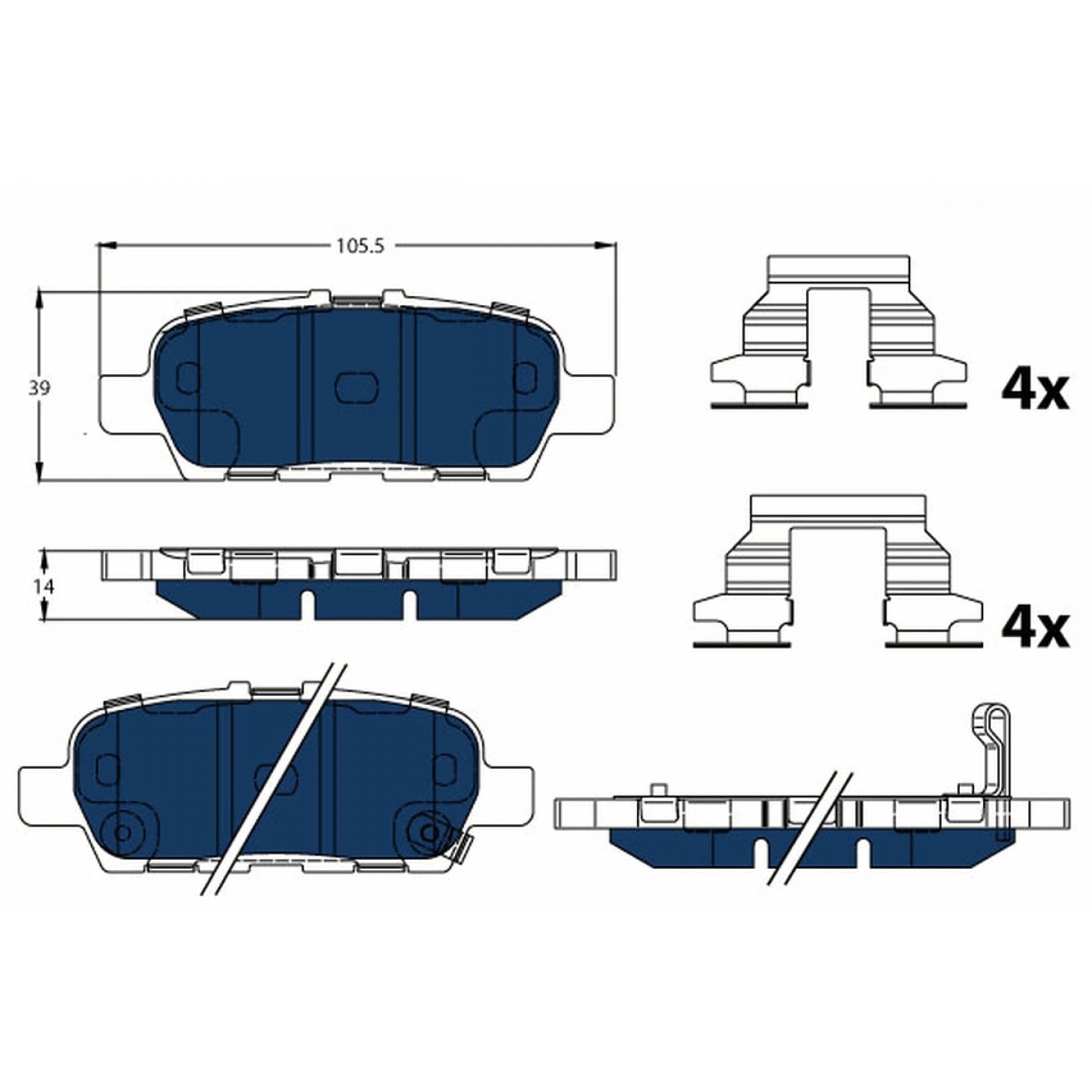 Kit de plaquettes de frein, frein à disque TRW GDB3508BTE