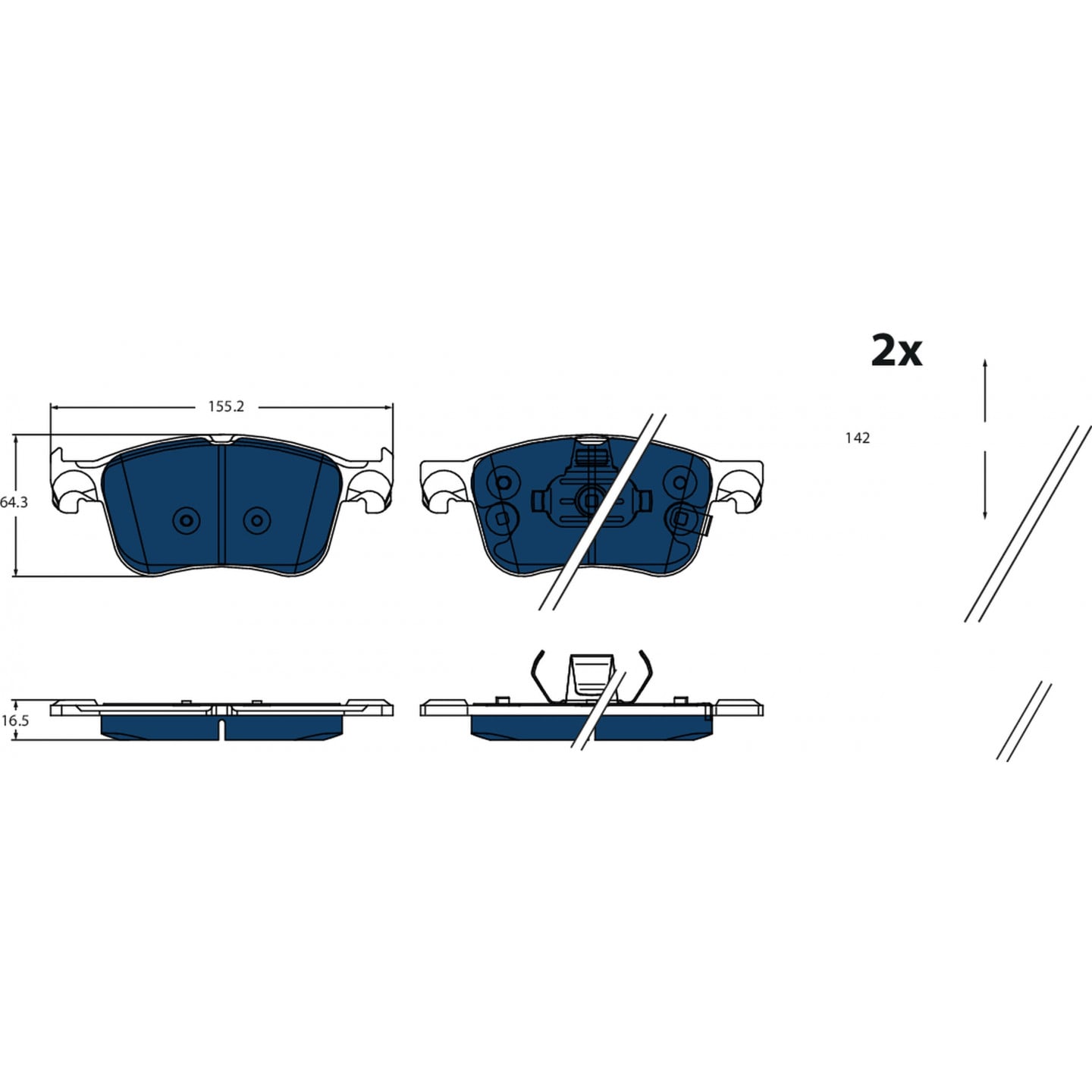 Trw Kit Pastiglie Freno, Freno A Disco Gdb2518bte