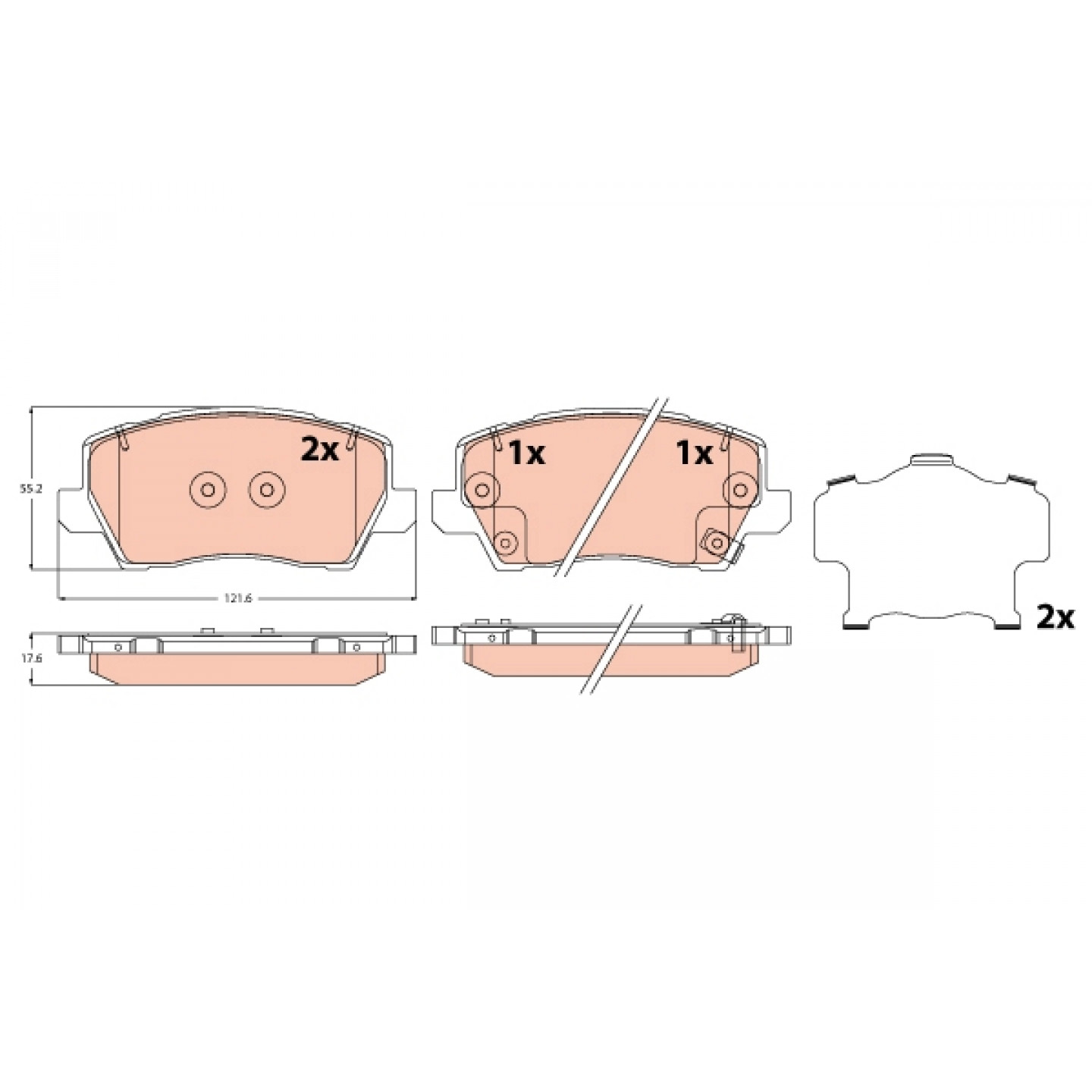Trw Kit Pastiglie Freno, Freno A Disco Gdb2329