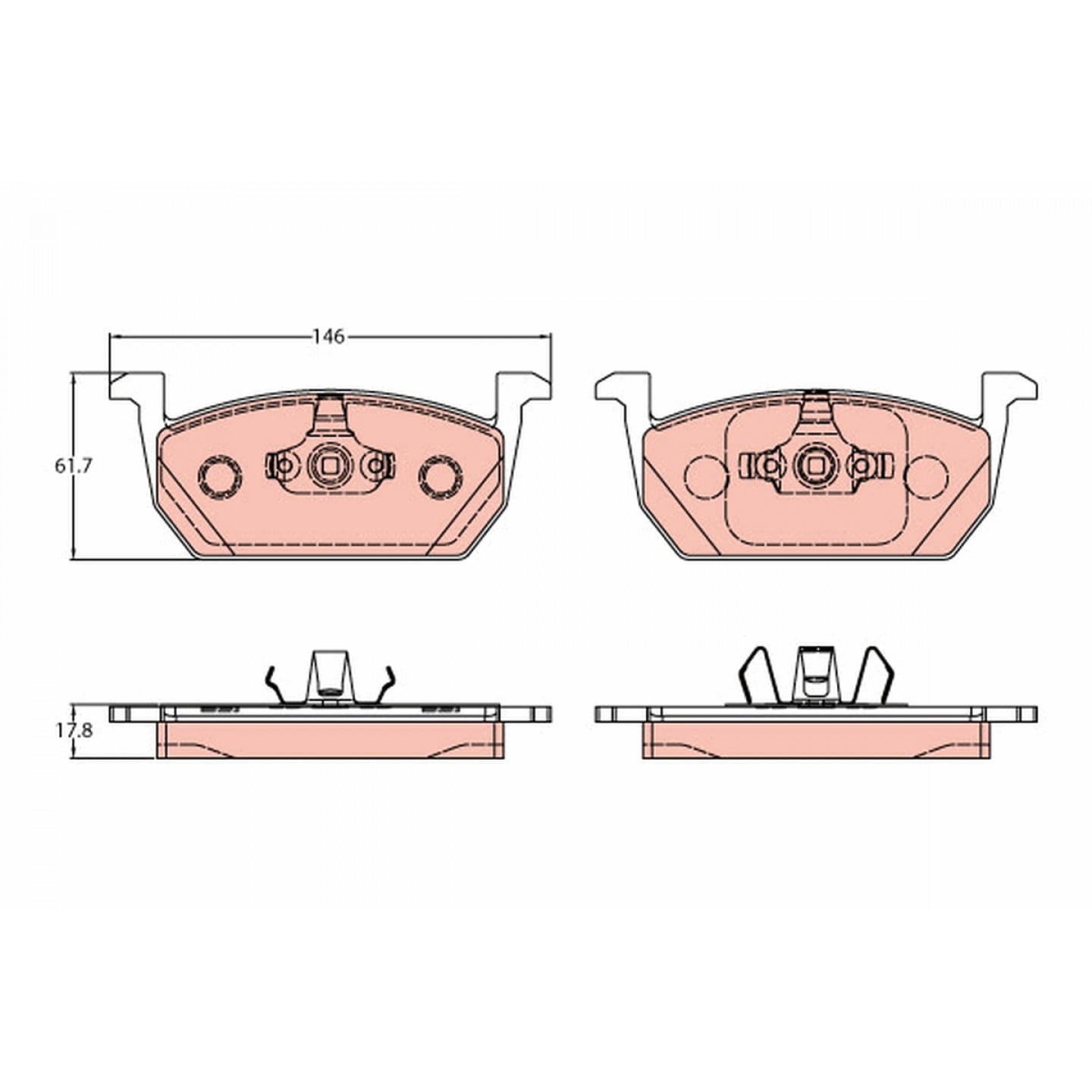 Kit de plaquettes de frein, frein à disque TRW GDB2159