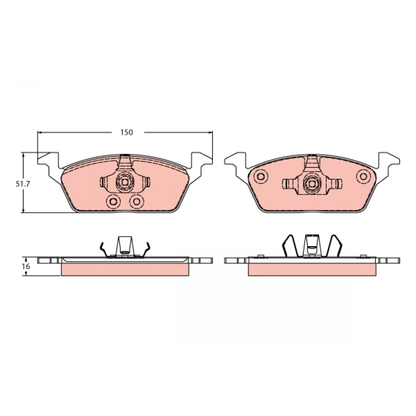 Kit pastiglie freno, Freno a disco TRW GDB2426