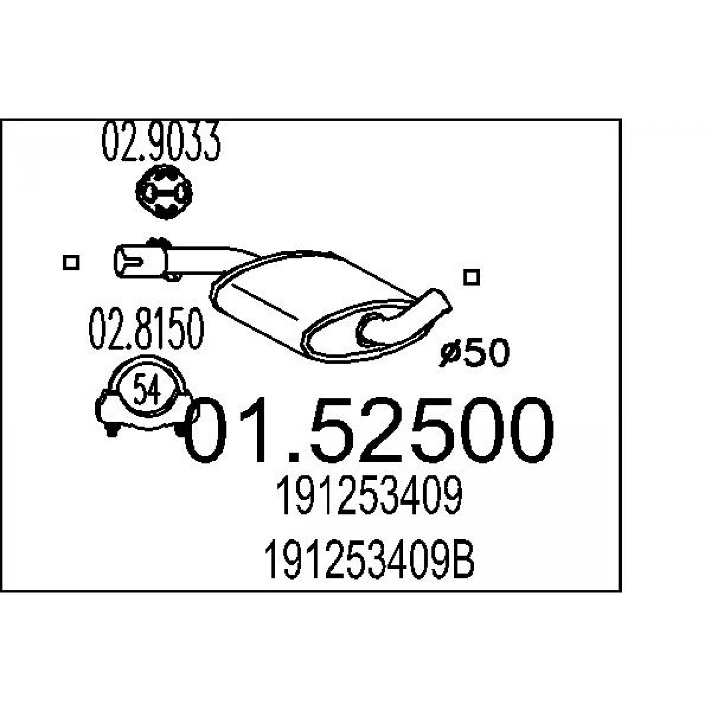كاتم الصوت الأوسط MTS 01.52500