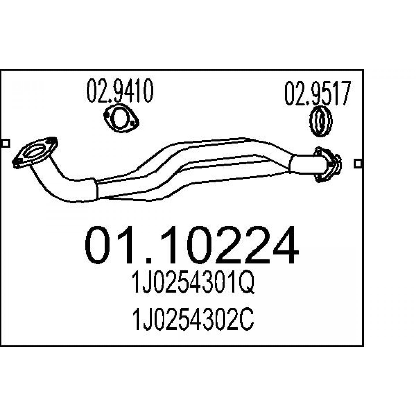 Výfuková trubka MTS 01.10224