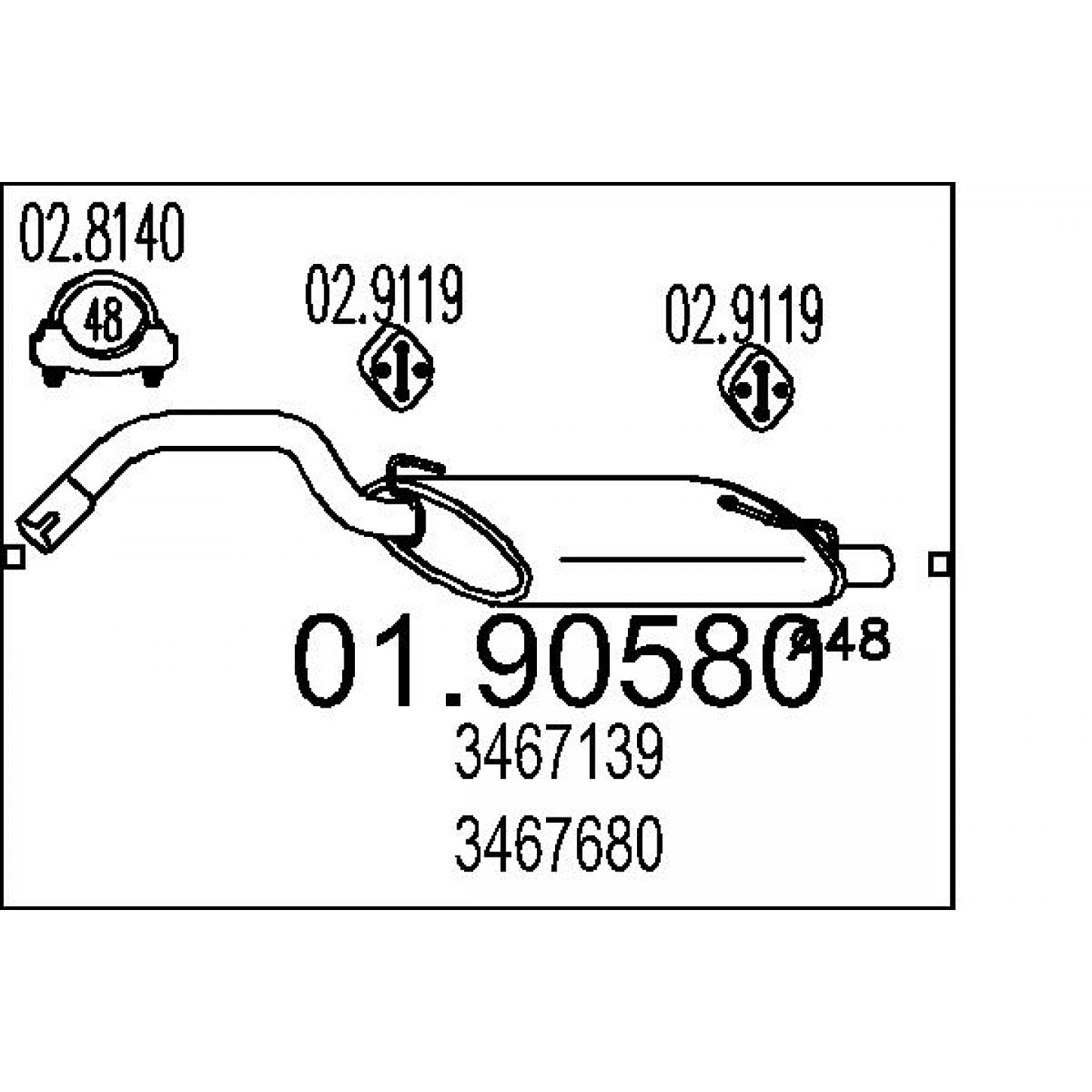 Endschalldämpfer MTS 01.90580