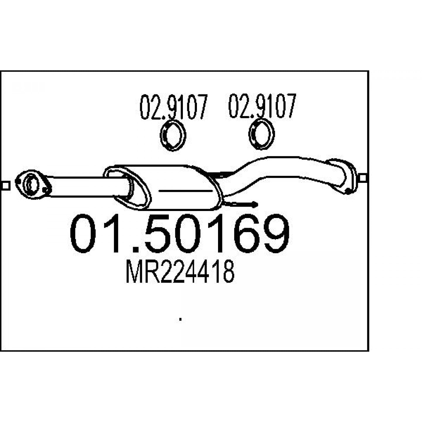Silenziatore centrale MTS 01.50169