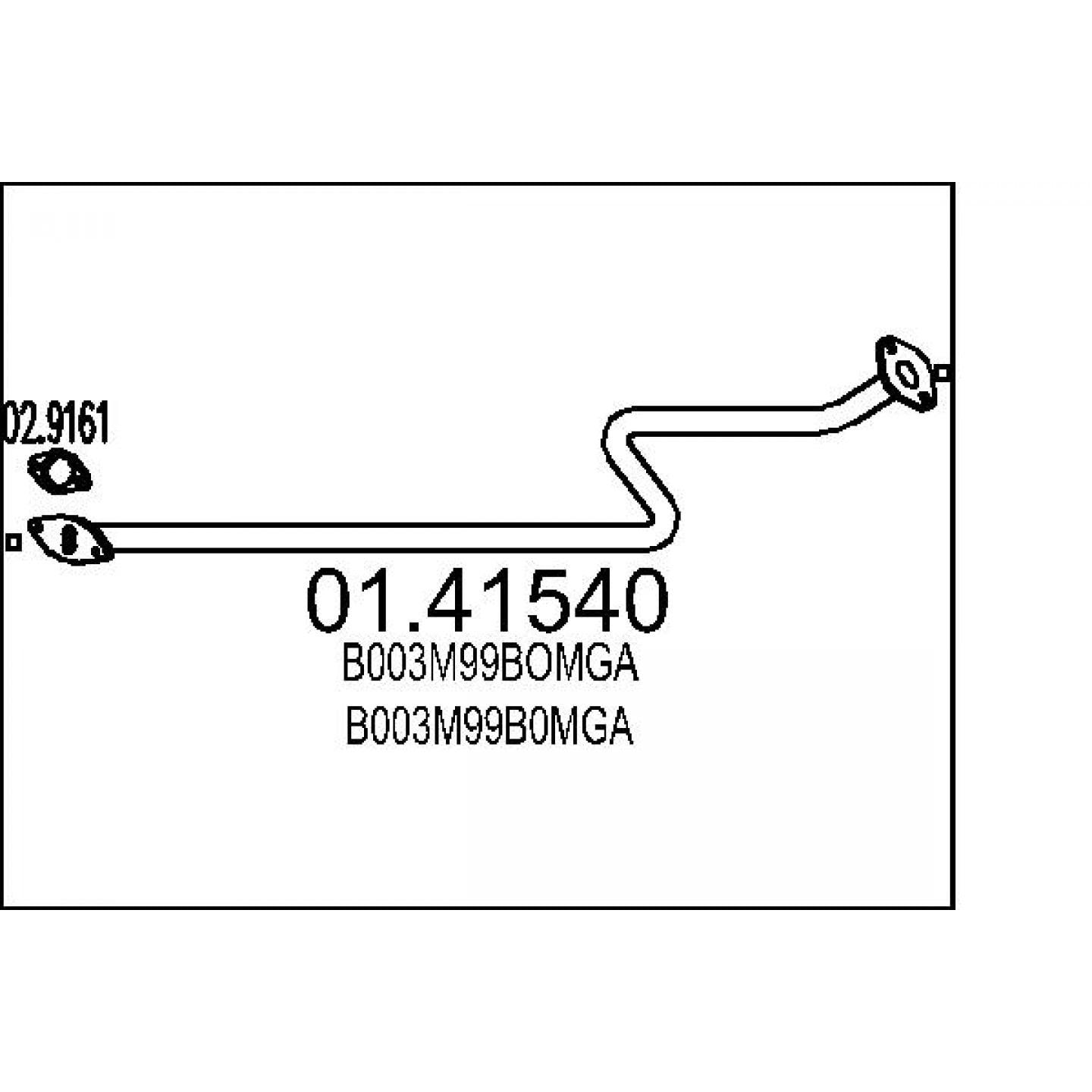 Rura wydechowa MTS 01.41540