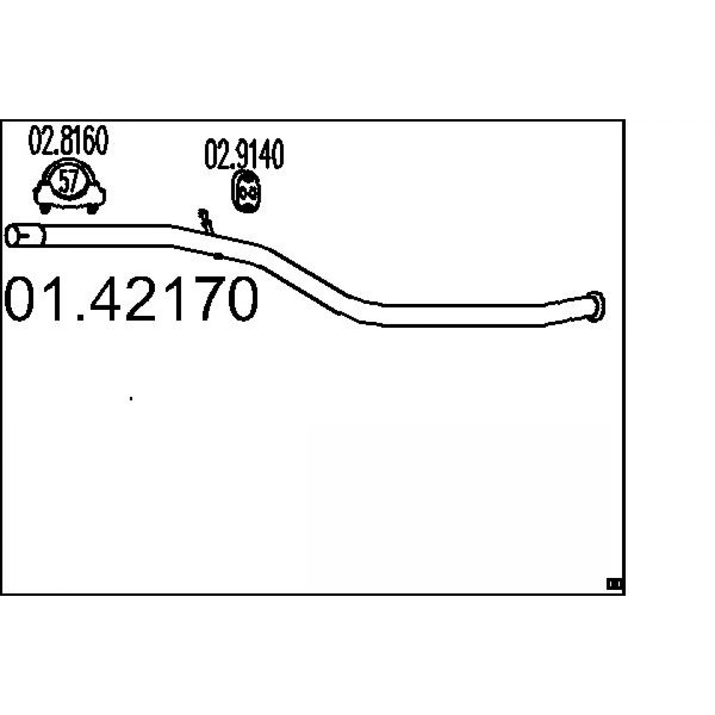 Udstødningsrør MTS 01.42170