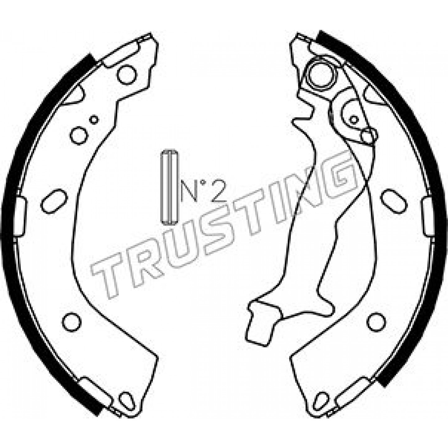 Bremsbackensatz TRUSTING 046.214