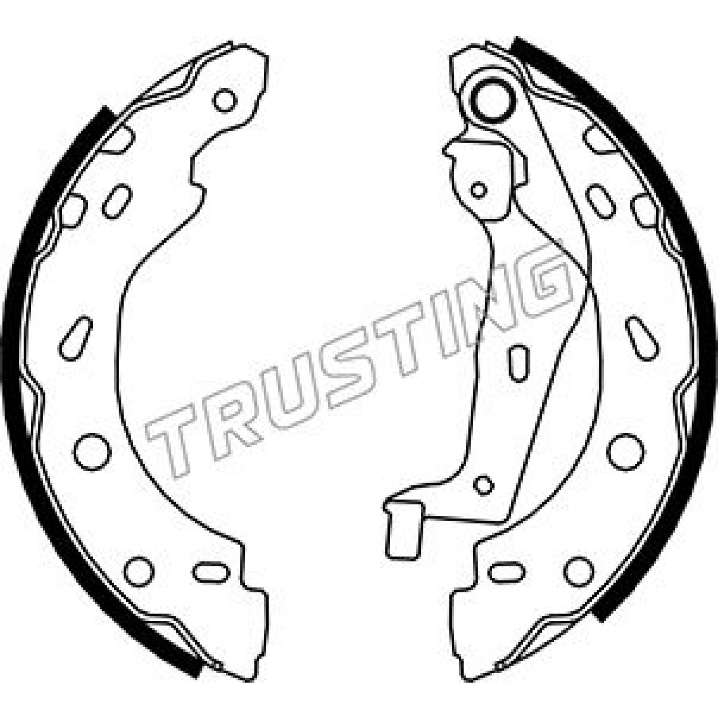 Bremsbackensatz TRUSTING 052.124