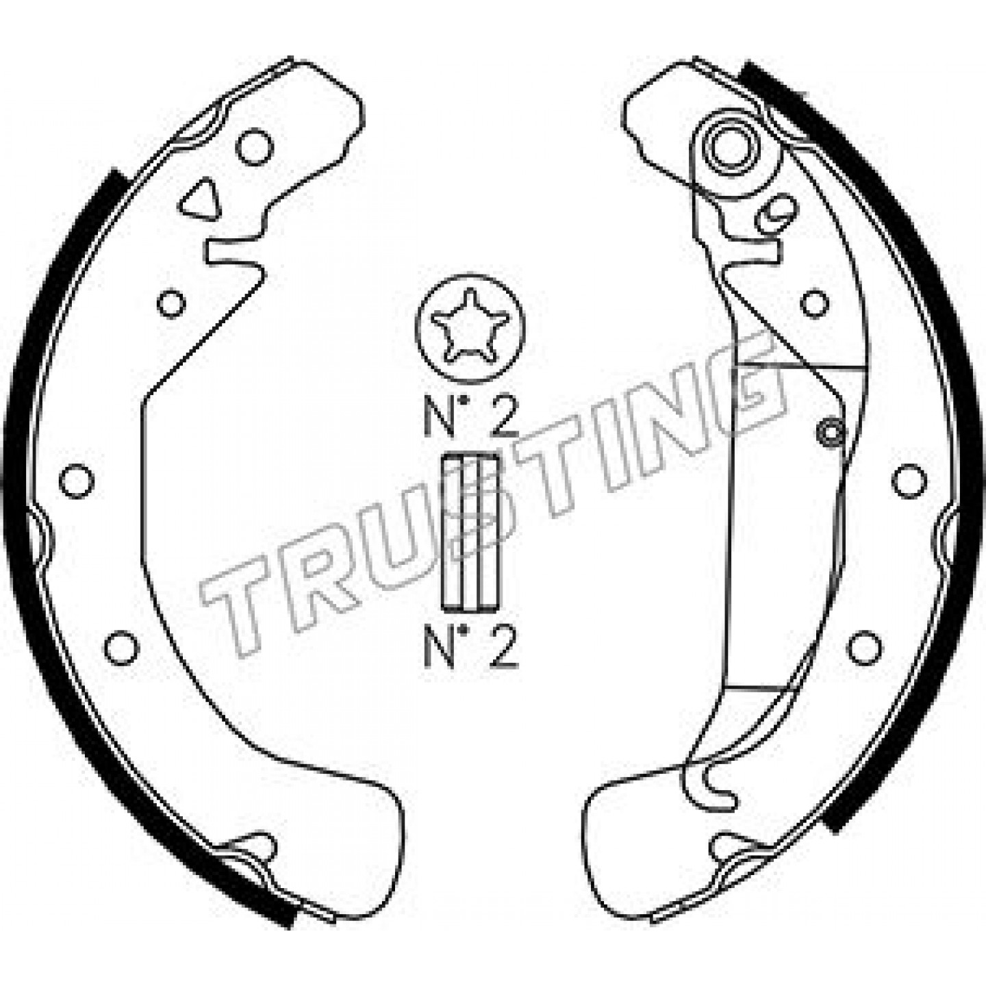Bremsbackensatz TRUSTING 073.169