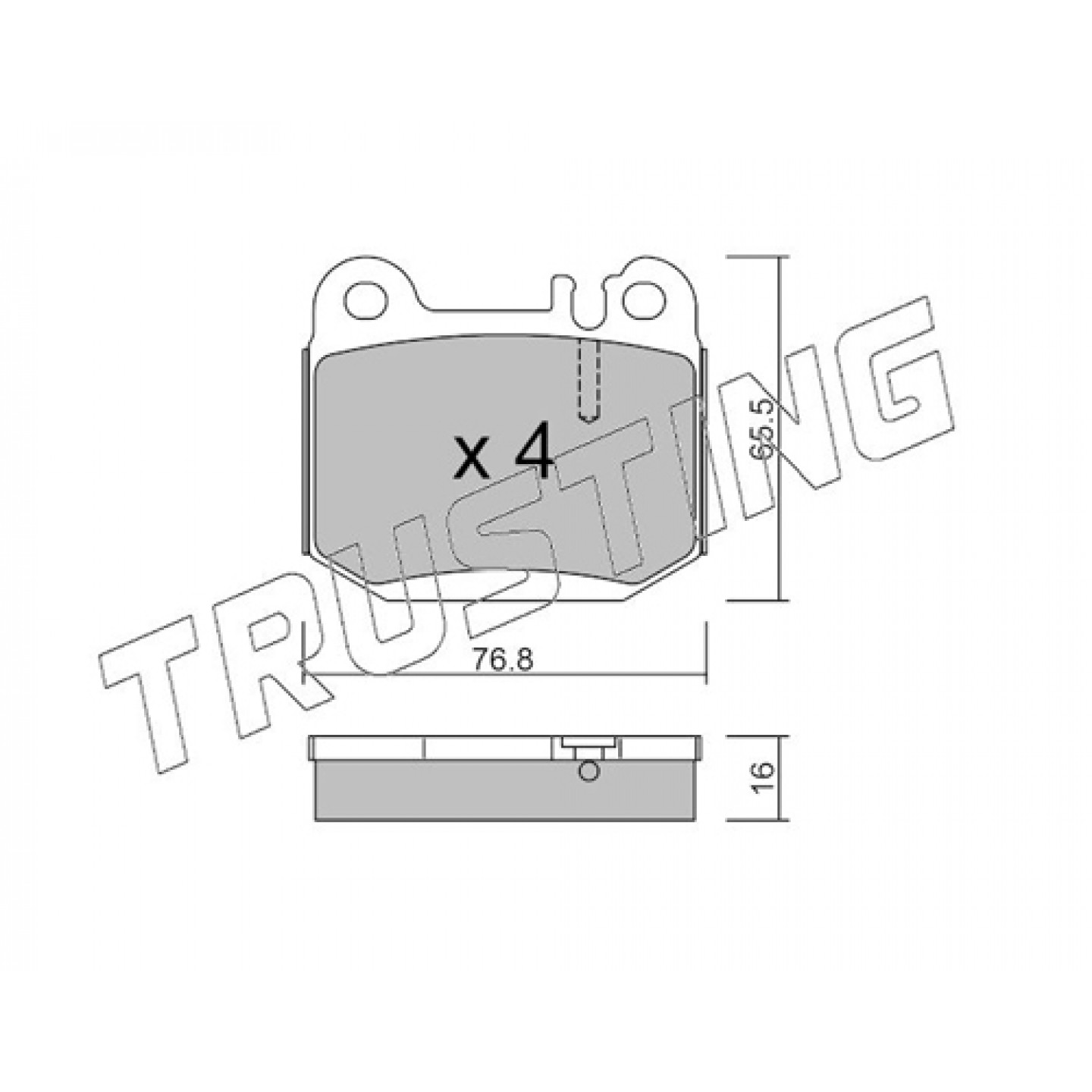 Kit de plaquettes de frein, frein à disque TRUSTING 580.0