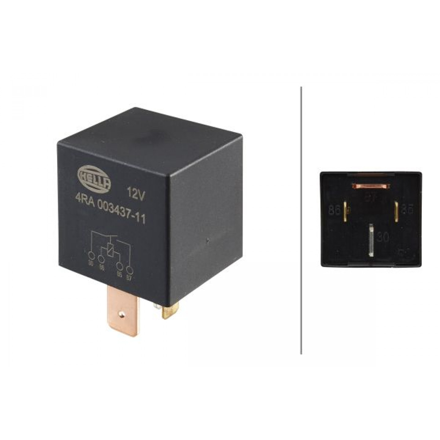 Relè HELLA 12V A 4 Poli | Contatto Di Chiusura 4RA 003 437-181 | Sostituisce Codici OE Multipli