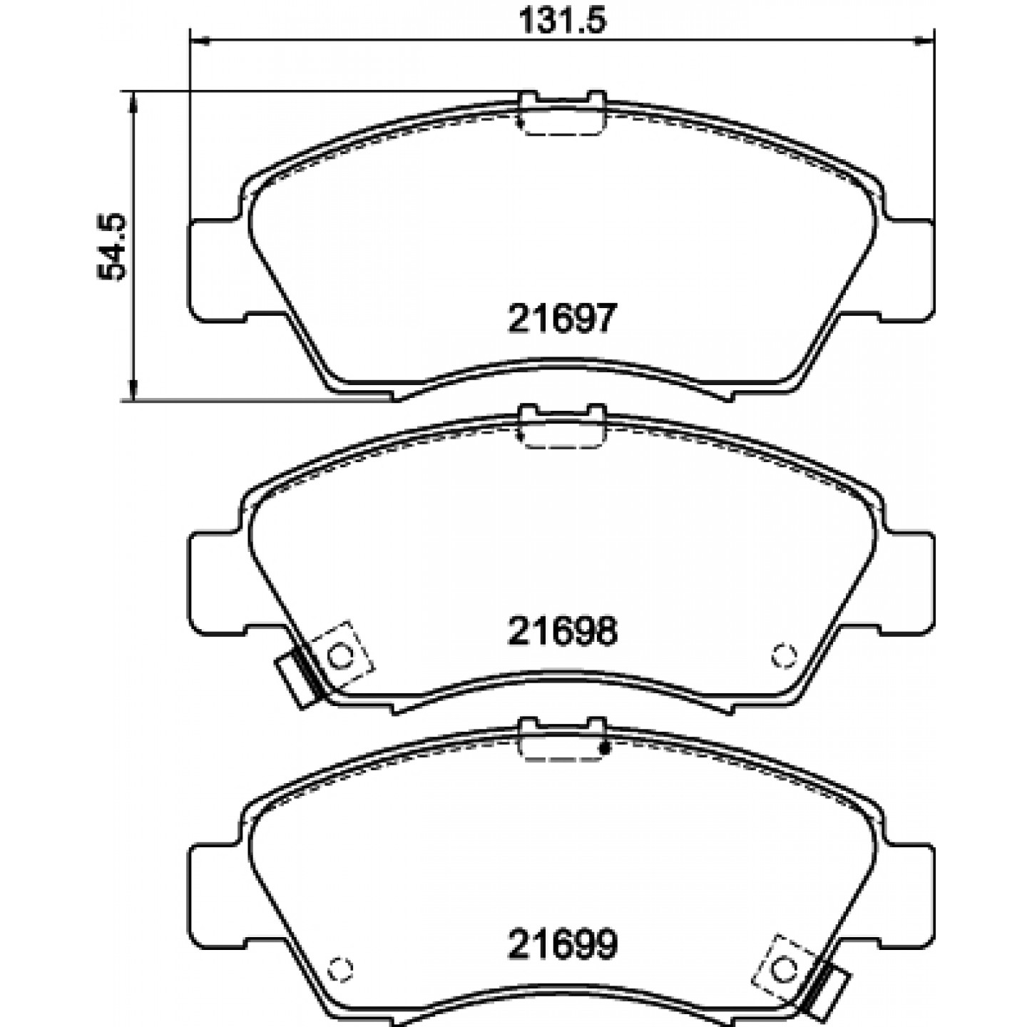 Kit pastiglie freno anteriore per Chrysler VOYAGER