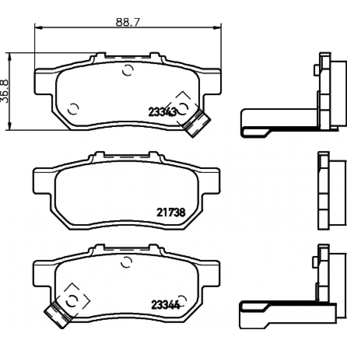 Sada brzdových destiček, kotoučová brzda HELLA 8DB 355 017-151