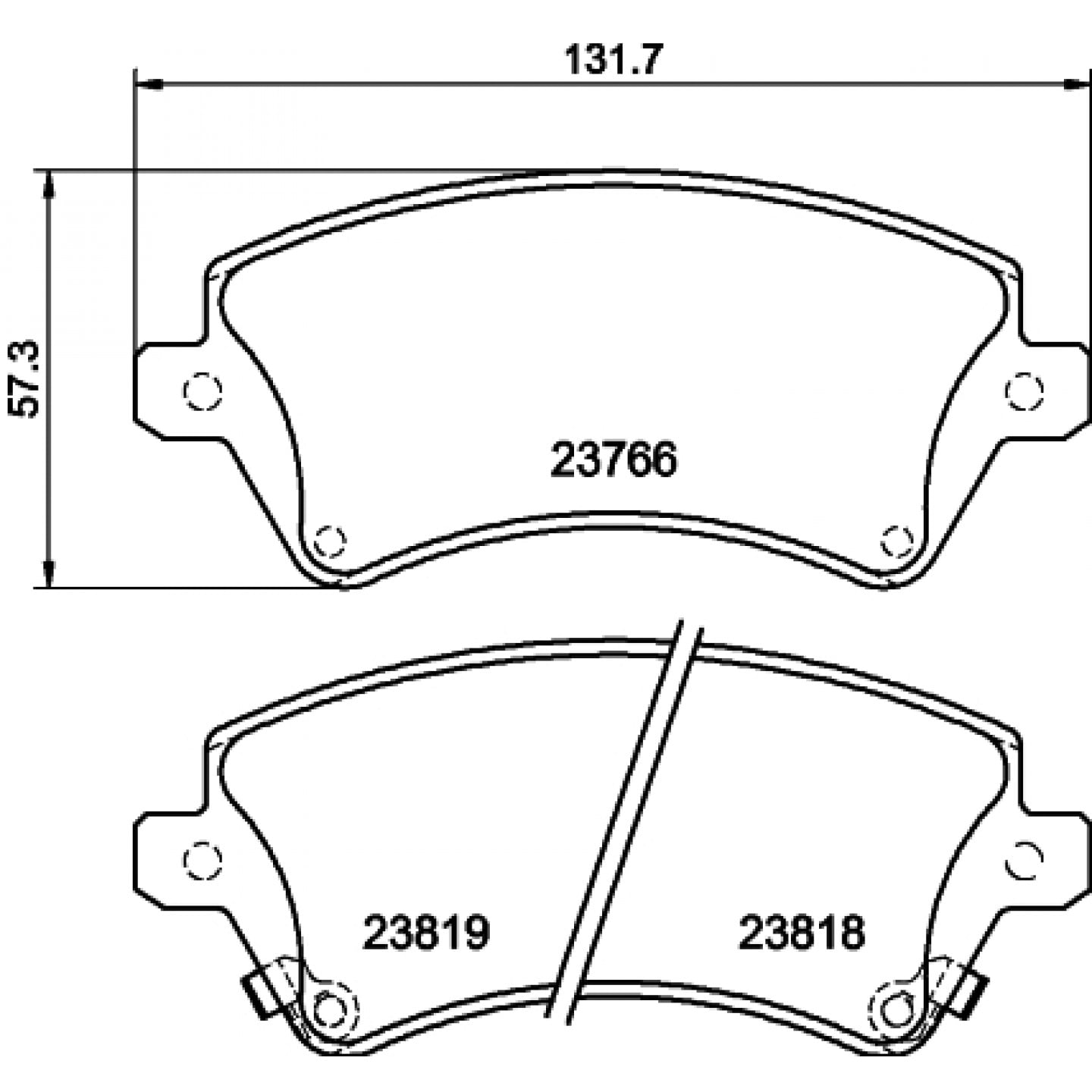 Sada brzdových destiček, kotoučová brzda HELLA 8DB 355 017-241