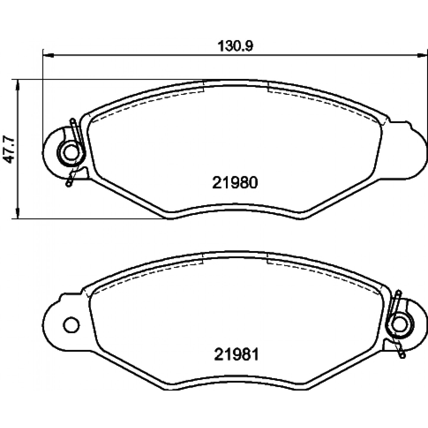 Mapco 6472 Kit Pastiglie Freno Anteriori - Compatibile Con Renault Kangoo E Nissan Kubistar
