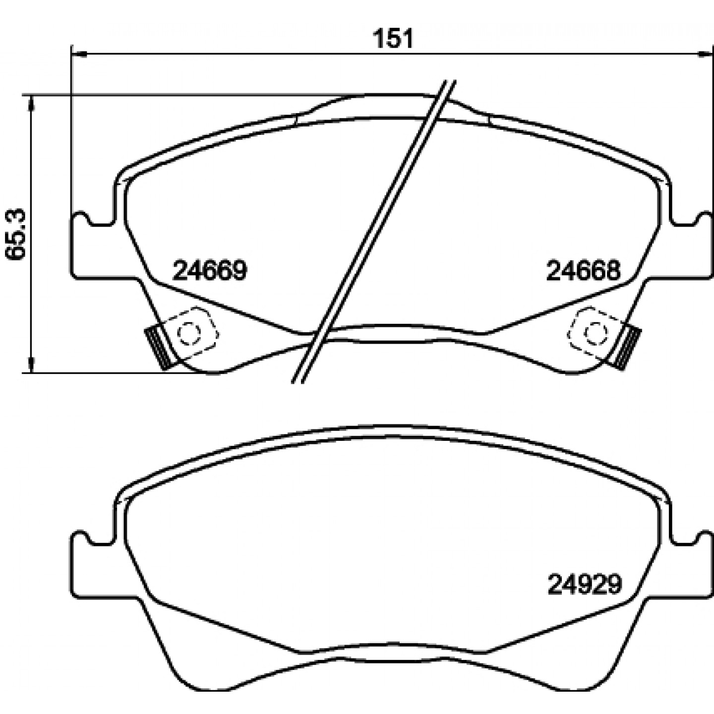 Sada brzdových destiček, kotoučová brzda HELLA 8DB 355 014-881