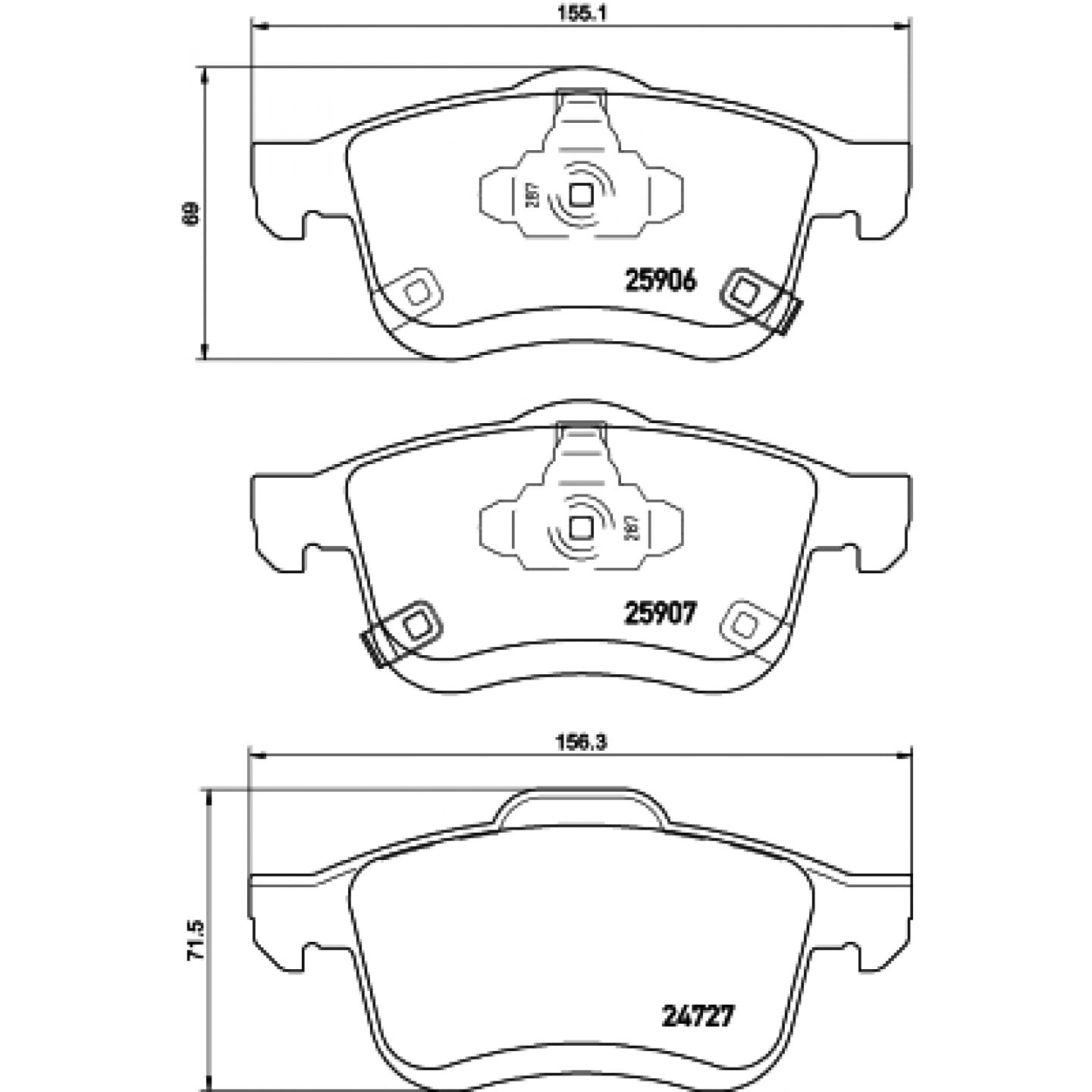 Sada brzdových destiček, kotoučová brzda HELLA 8DB 355 021-451