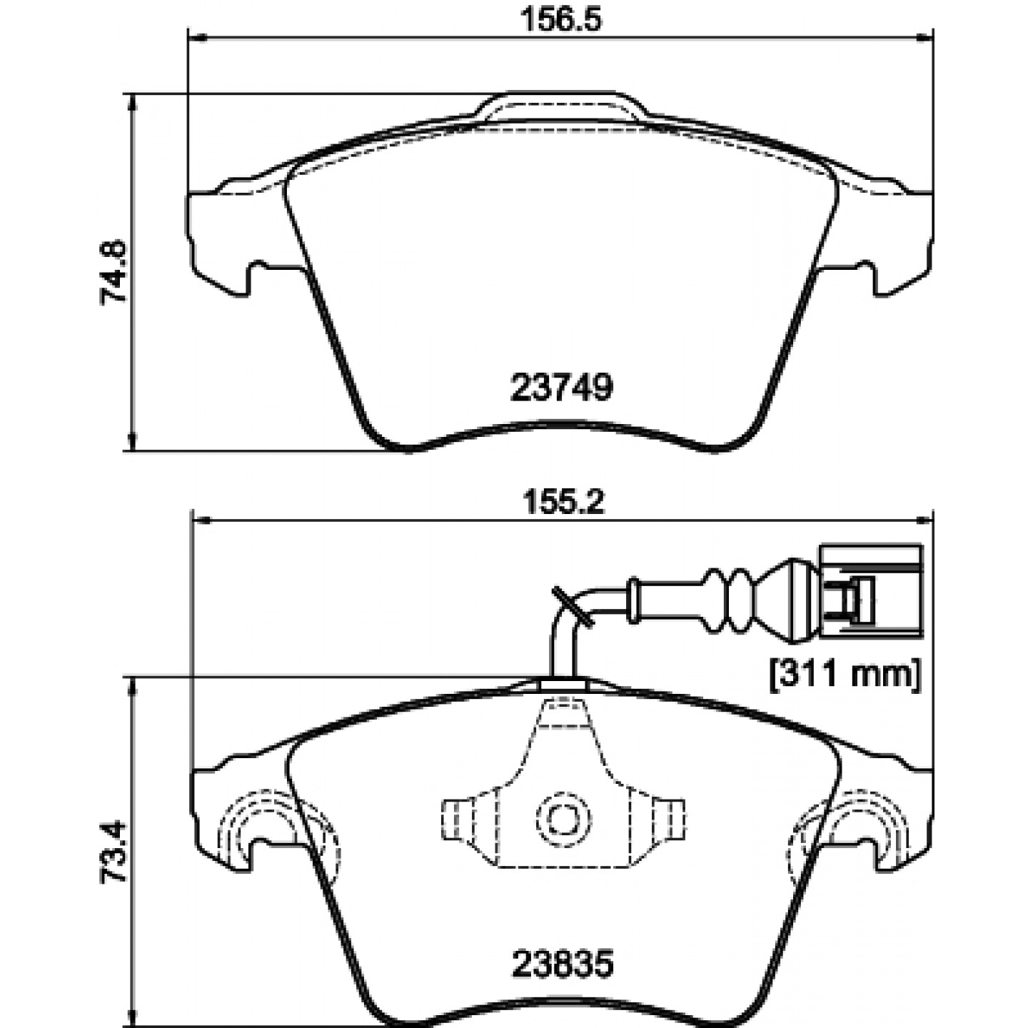 Bremseklodser HELLA 8DB 355 011-621