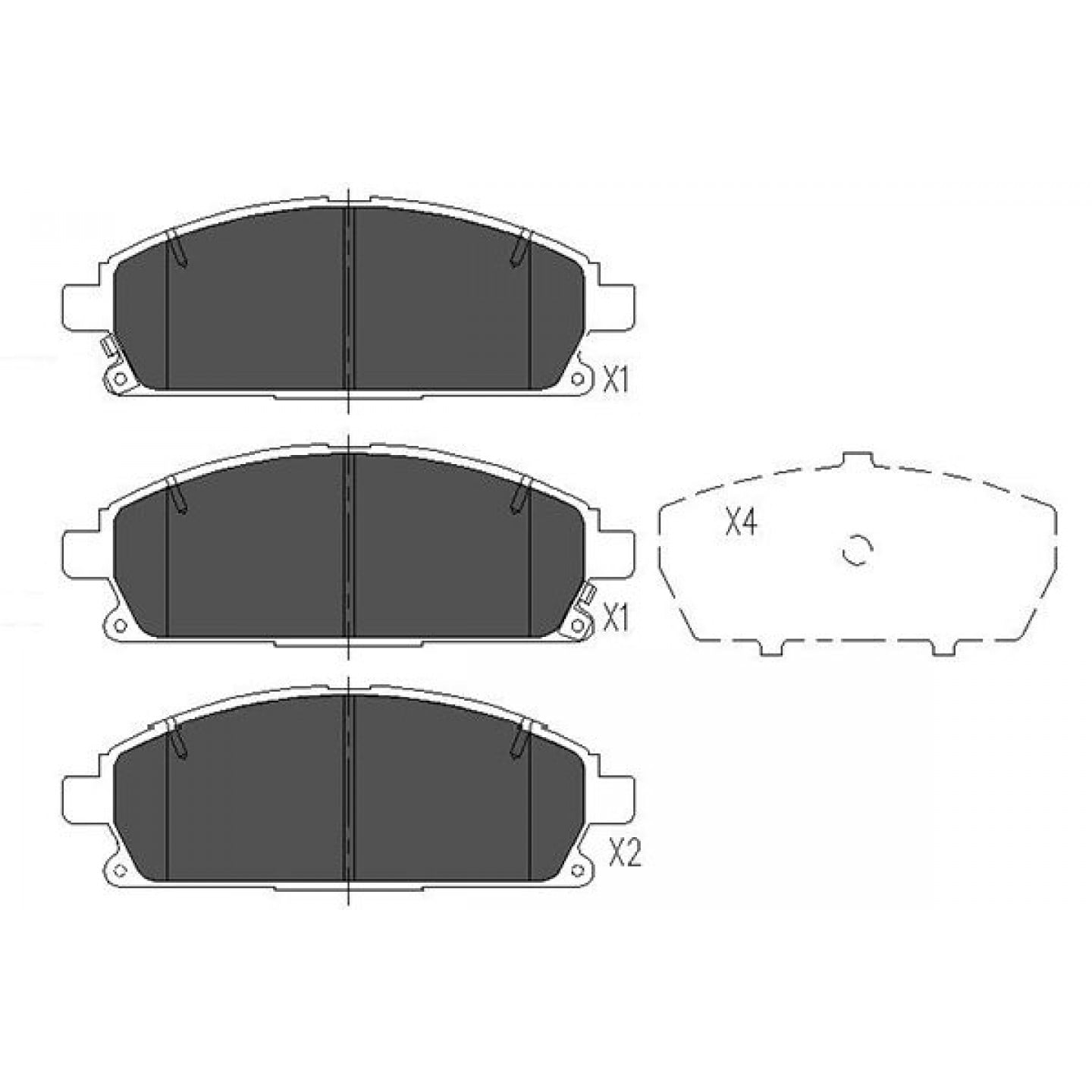 Bremsbelagsatz, Scheibenbremse KAVO PARTS KBP-6515