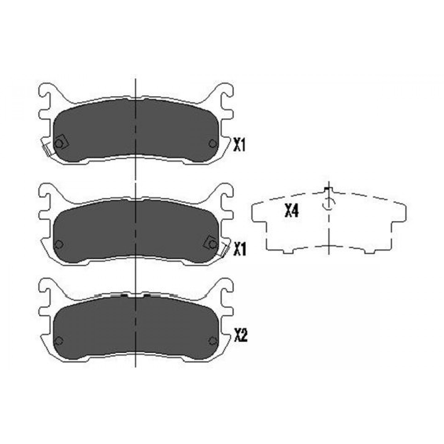 Bremsbelagsatz, Scheibenbremse KAVO PARTS KBP-4539