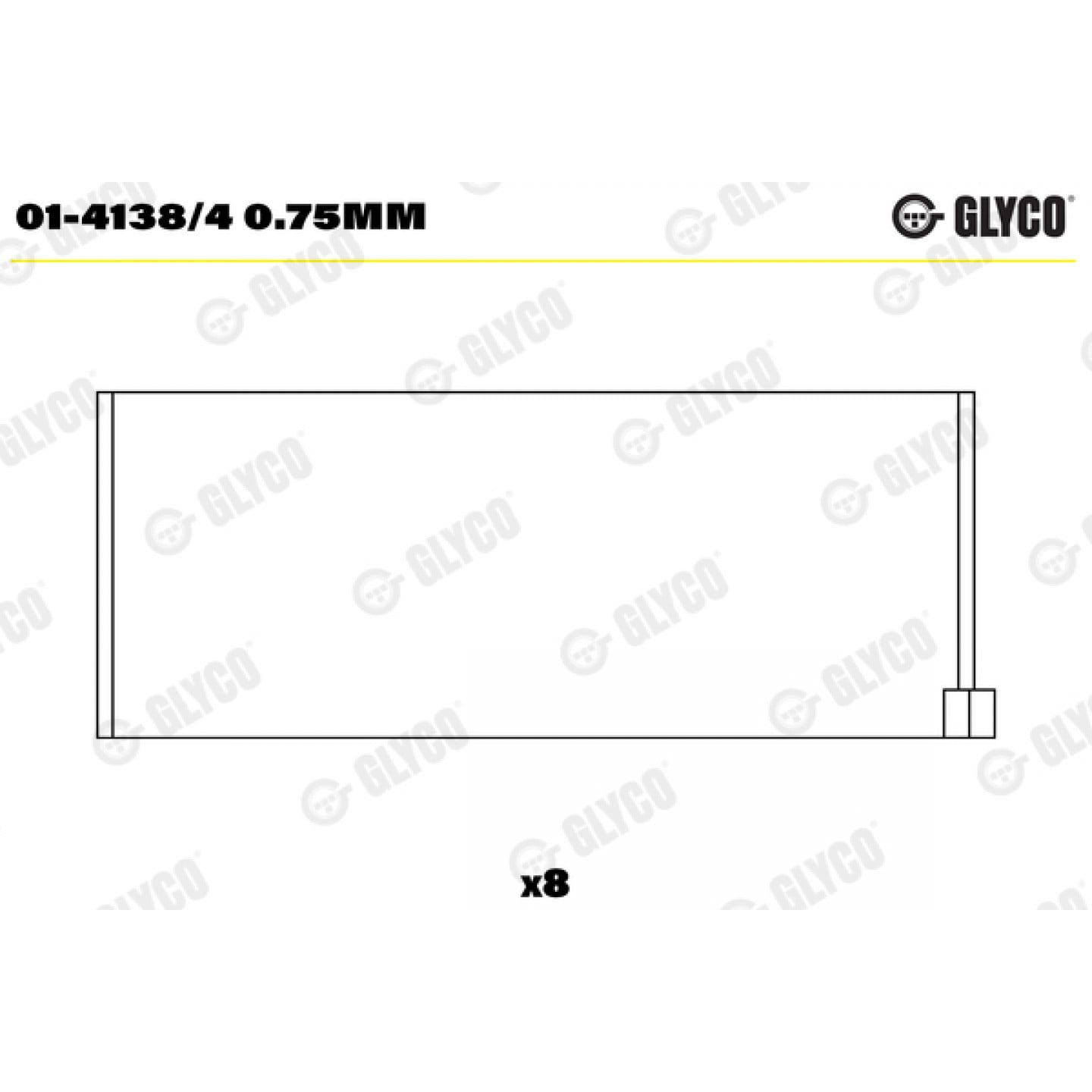 Lejer i den store ende GLYCO 01-4138/4 0.75mm