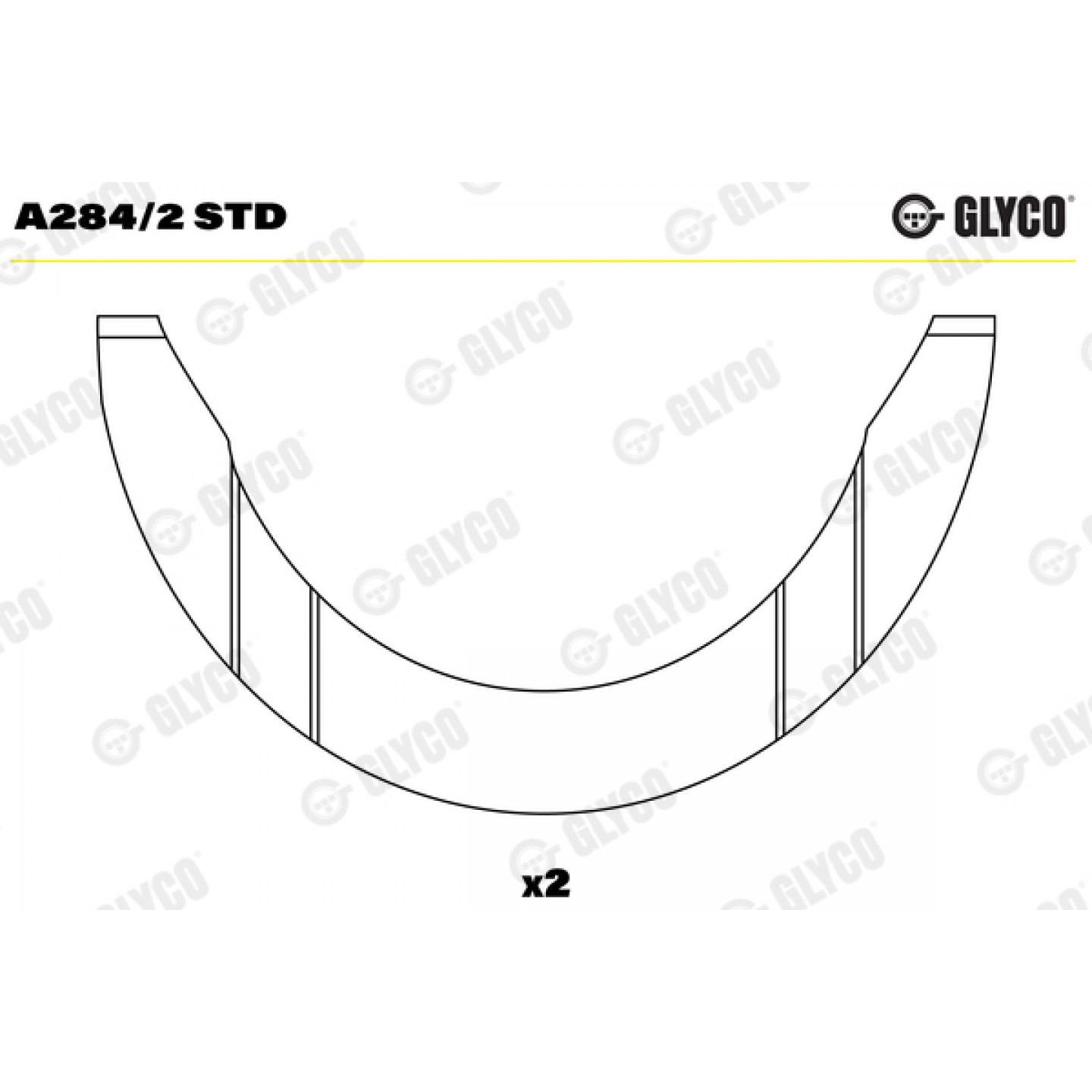 Distanceskive, krumtapaksel GLYCO A284/2 STD
