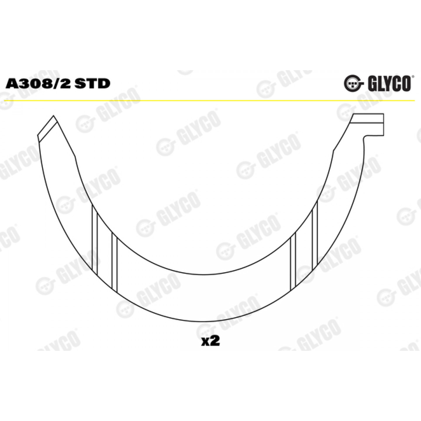 Distanční kotouč, kliková hřídel GLYCO A308/2 STD