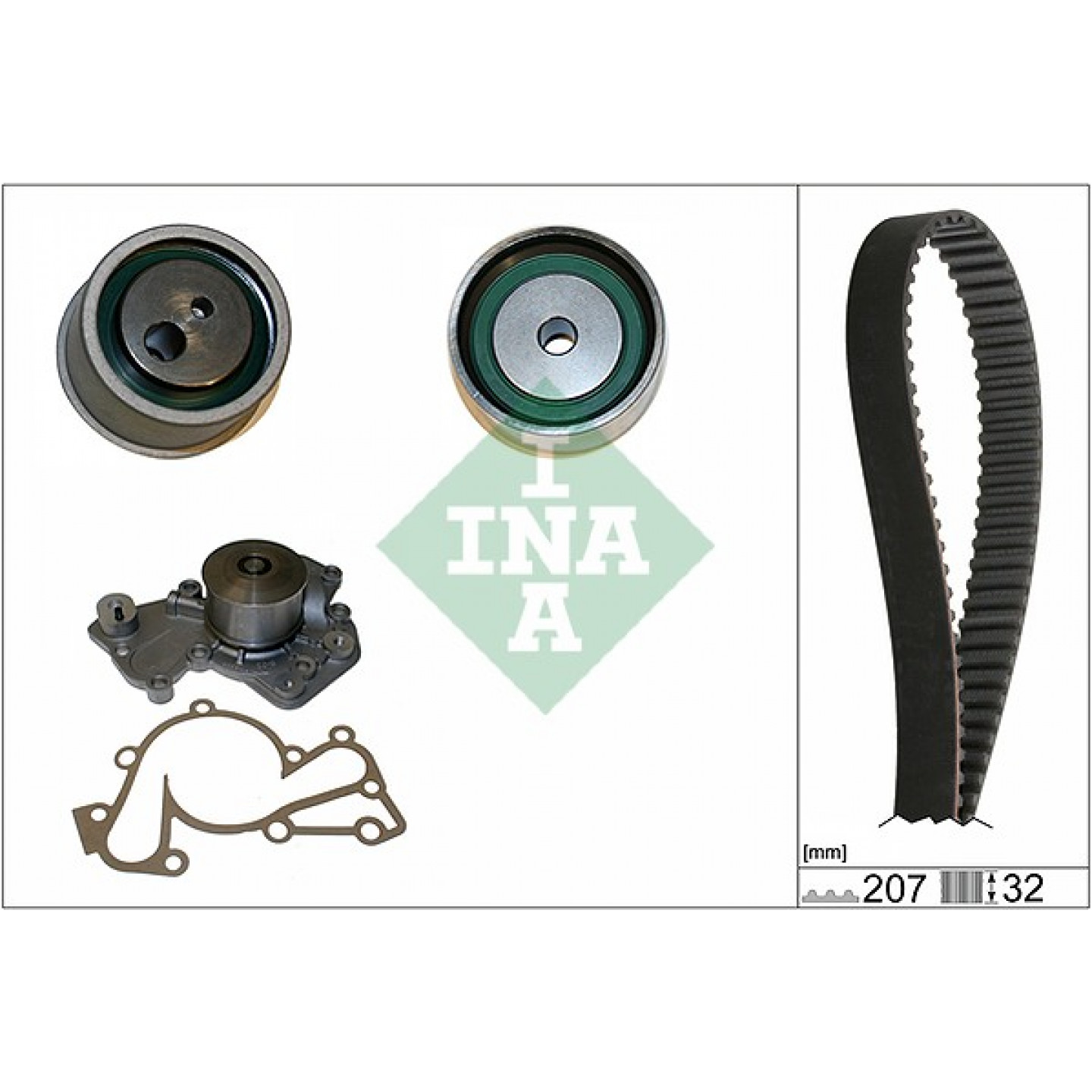 Waterpomp & distributieriemset INA 530 0430 30