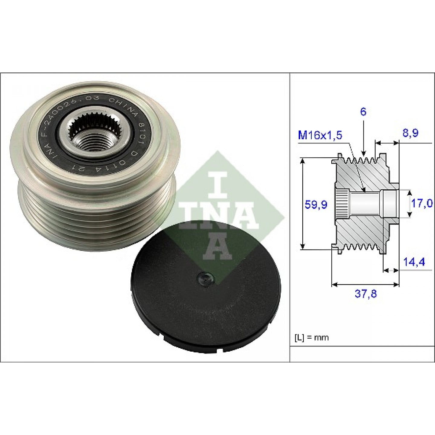 Dynamovrijloop INA 535 0135 10