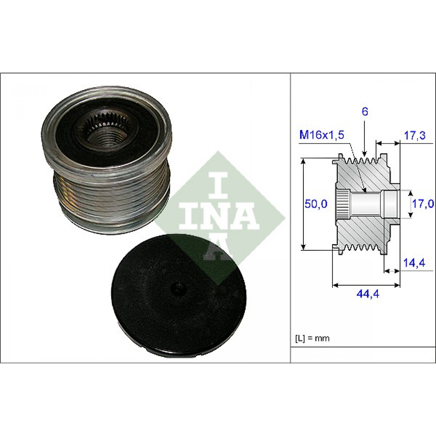 Dynamovrijloop INA 535 0148 10