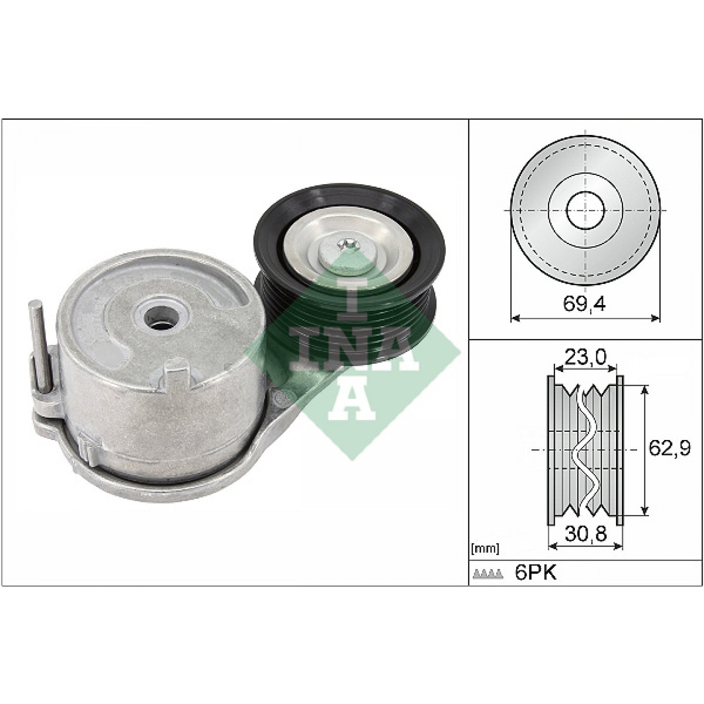 Tensor de correa, correa auxiliar-v INA 534 0915 10