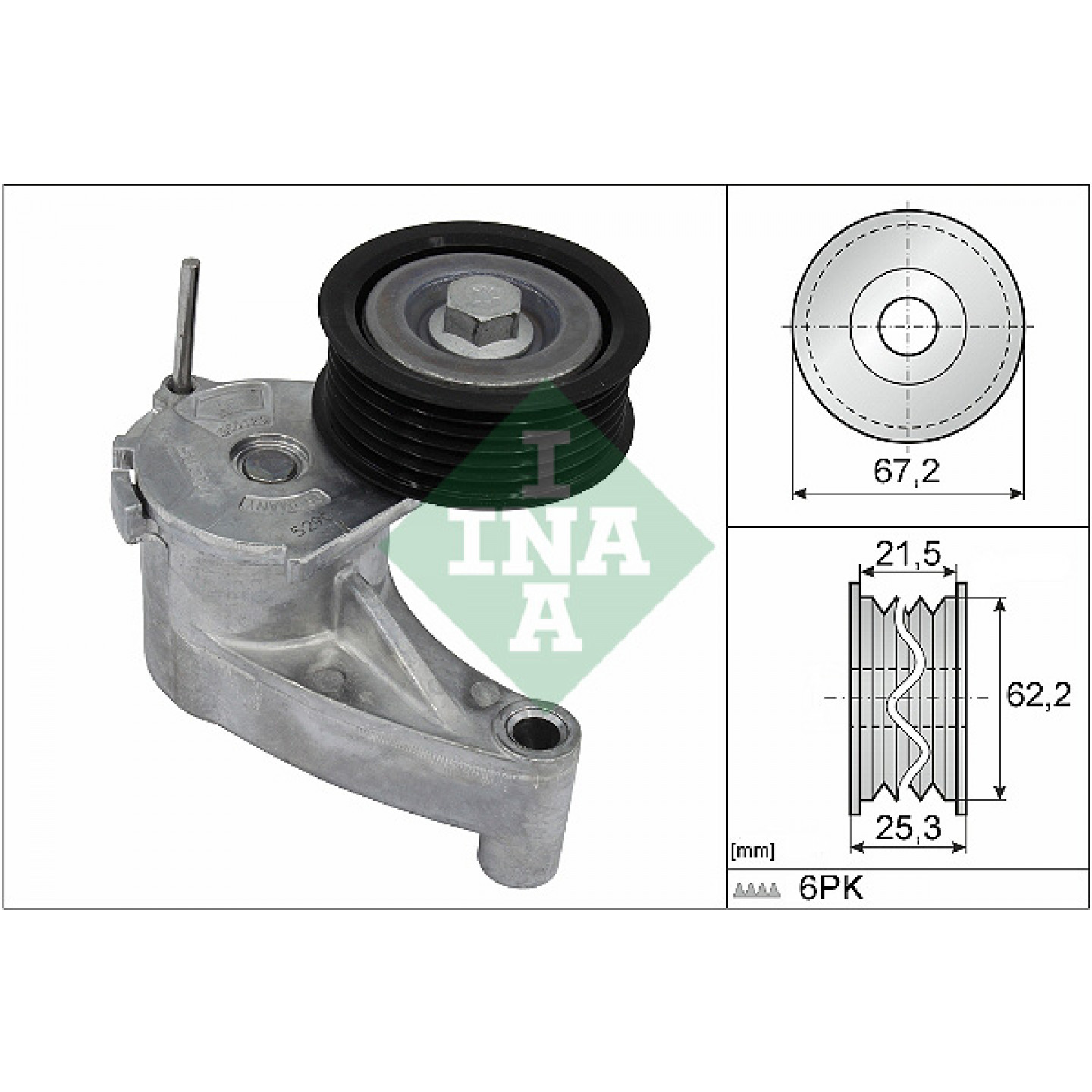 Tensor de correa, correa auxiliar-v INA 534 0710 10