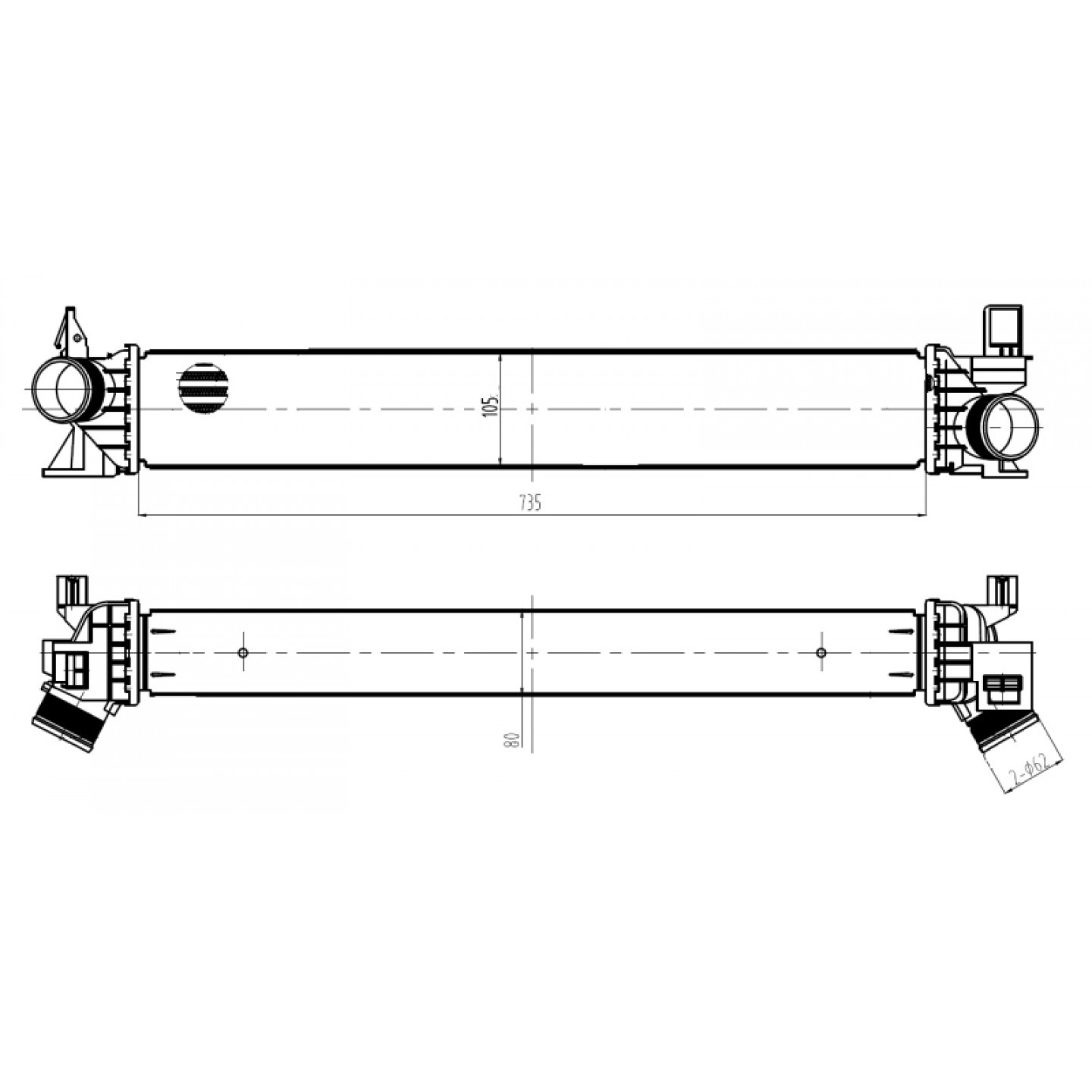 Intercooler, lader NRF 309034