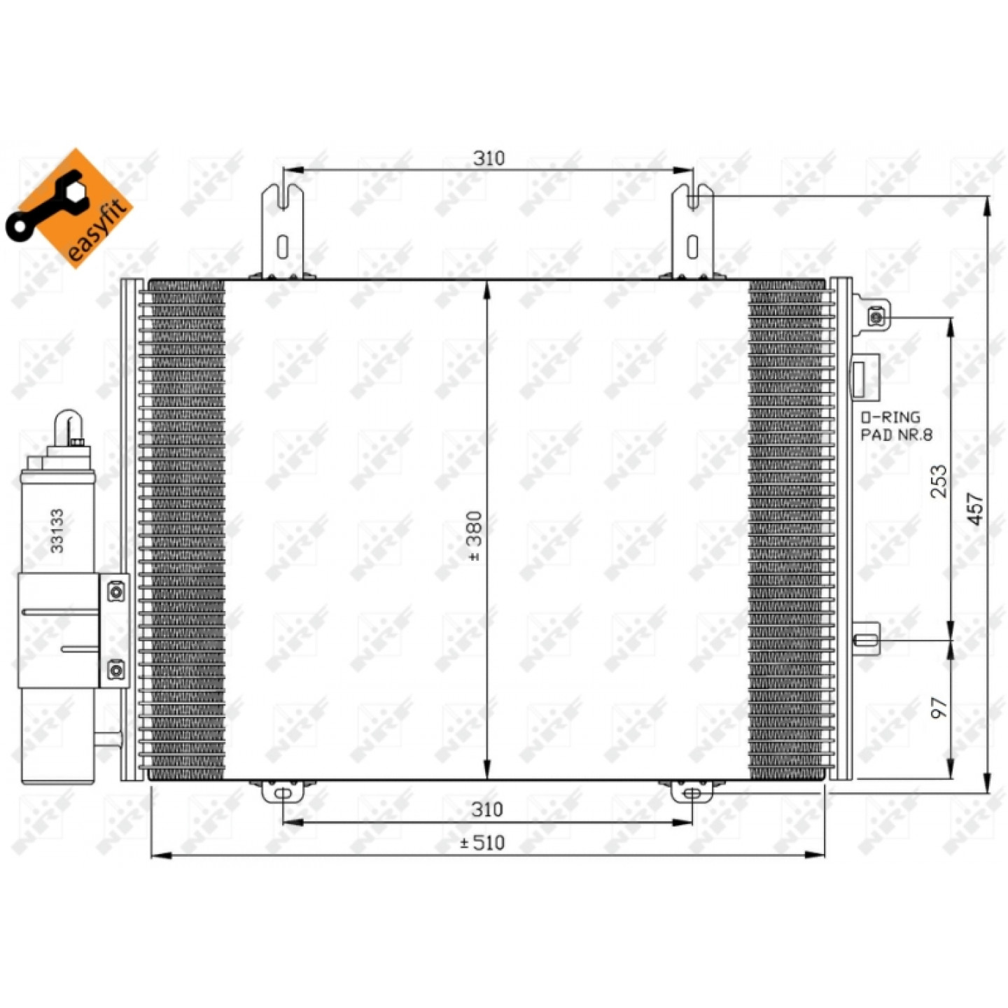 Kondensator, Klimaanlage NRF 35353