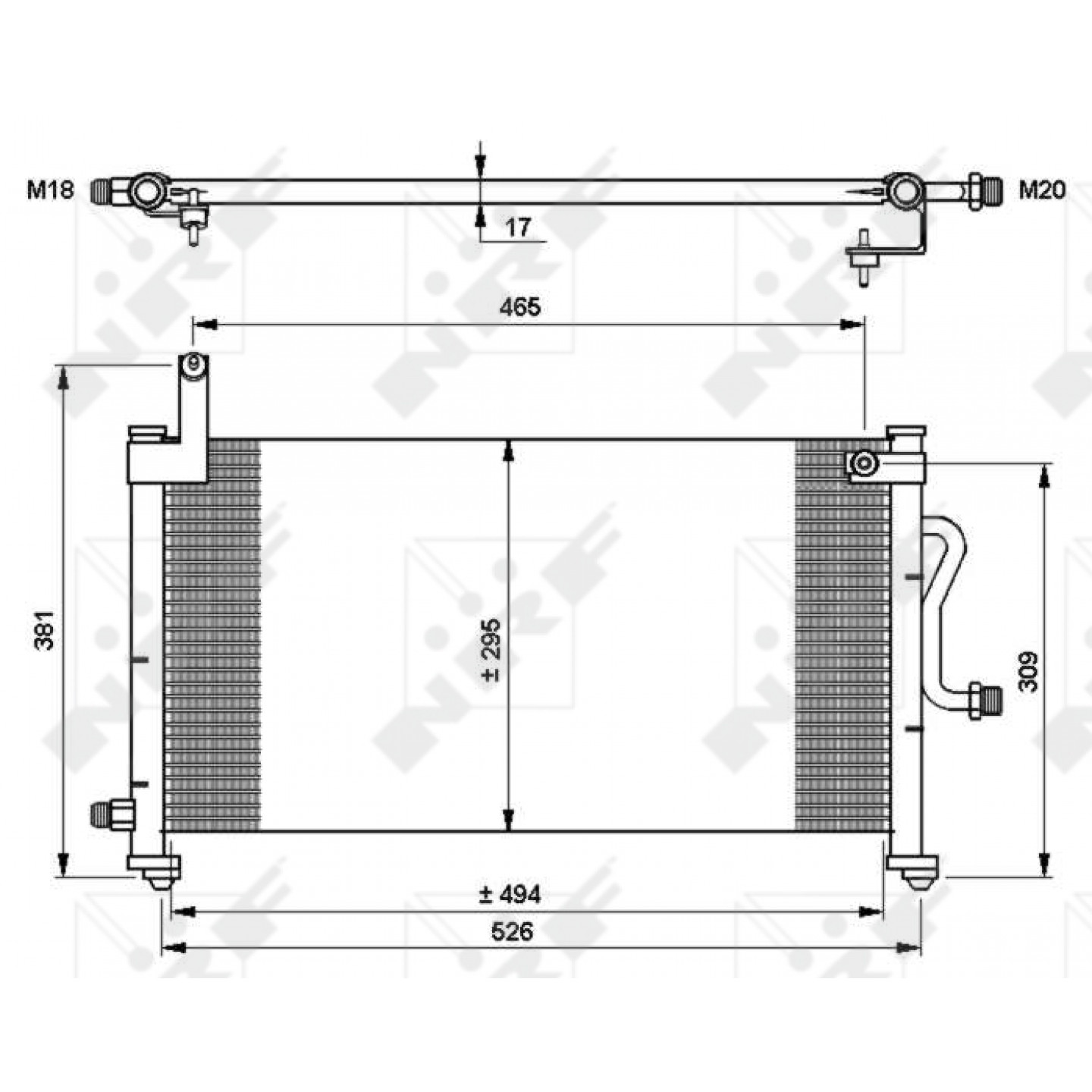Kondensator, Klimaanlage NRF 35765