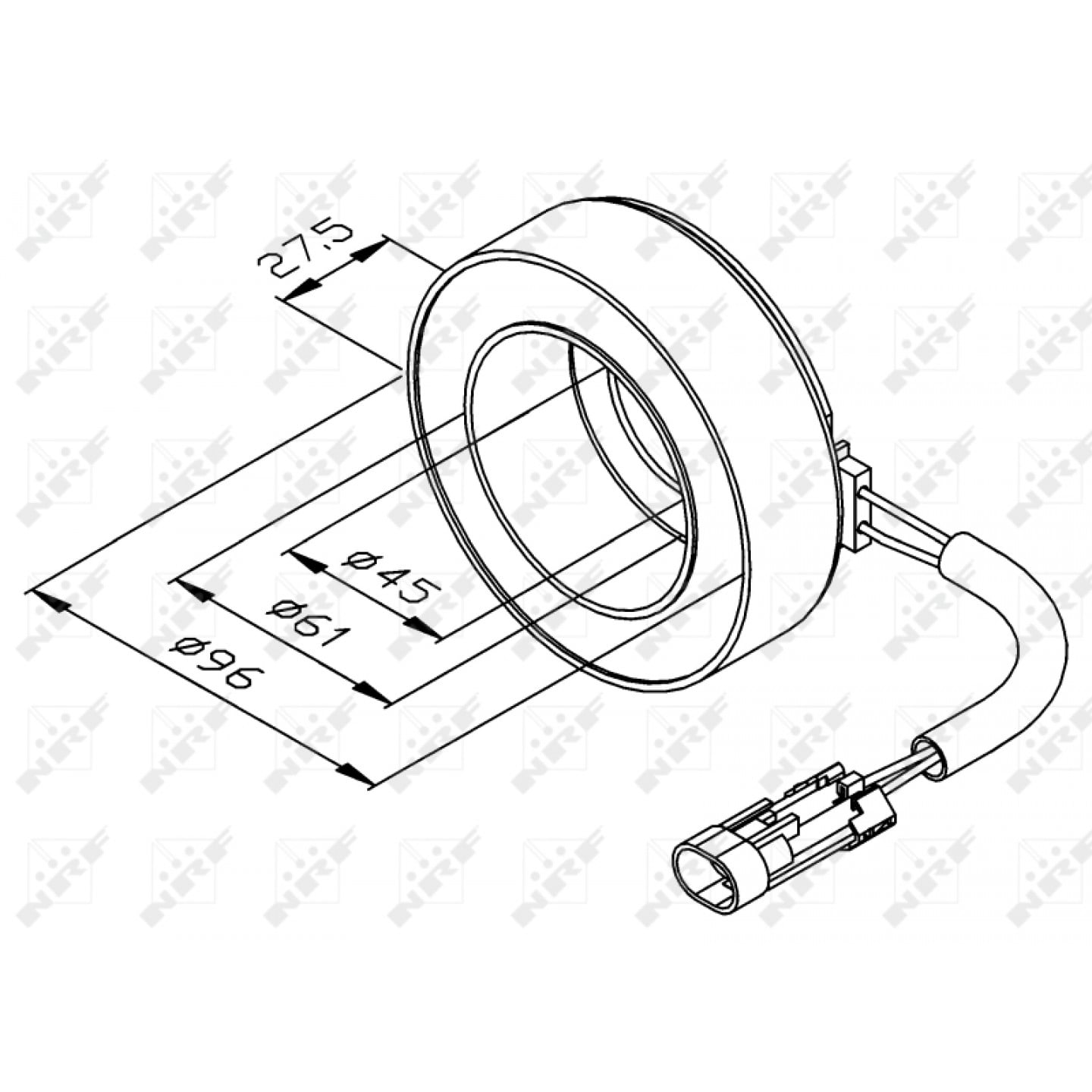 Spule, Magnetkupplungskompressor NRF 38470
