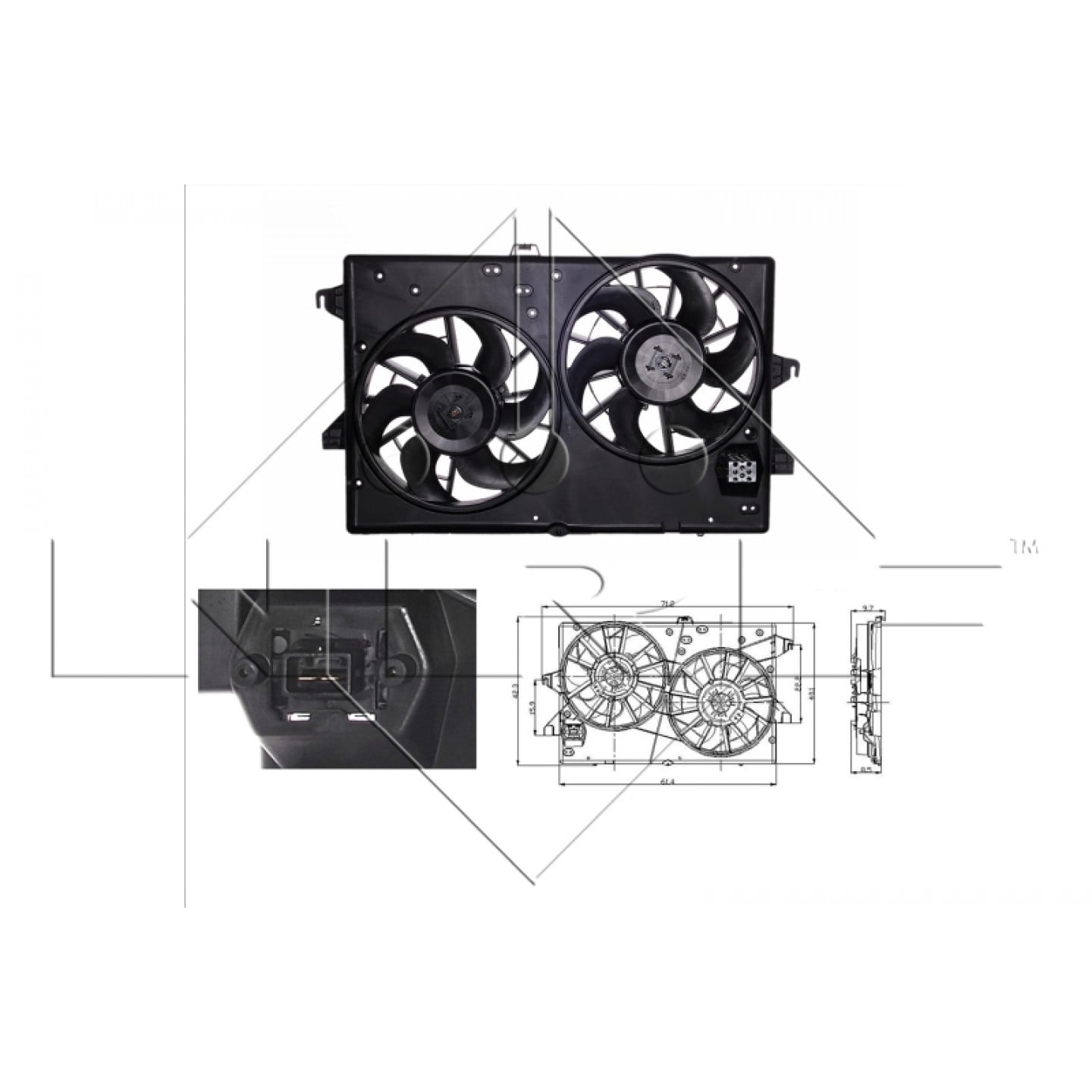 Ventilátor, chladič NRF 47003