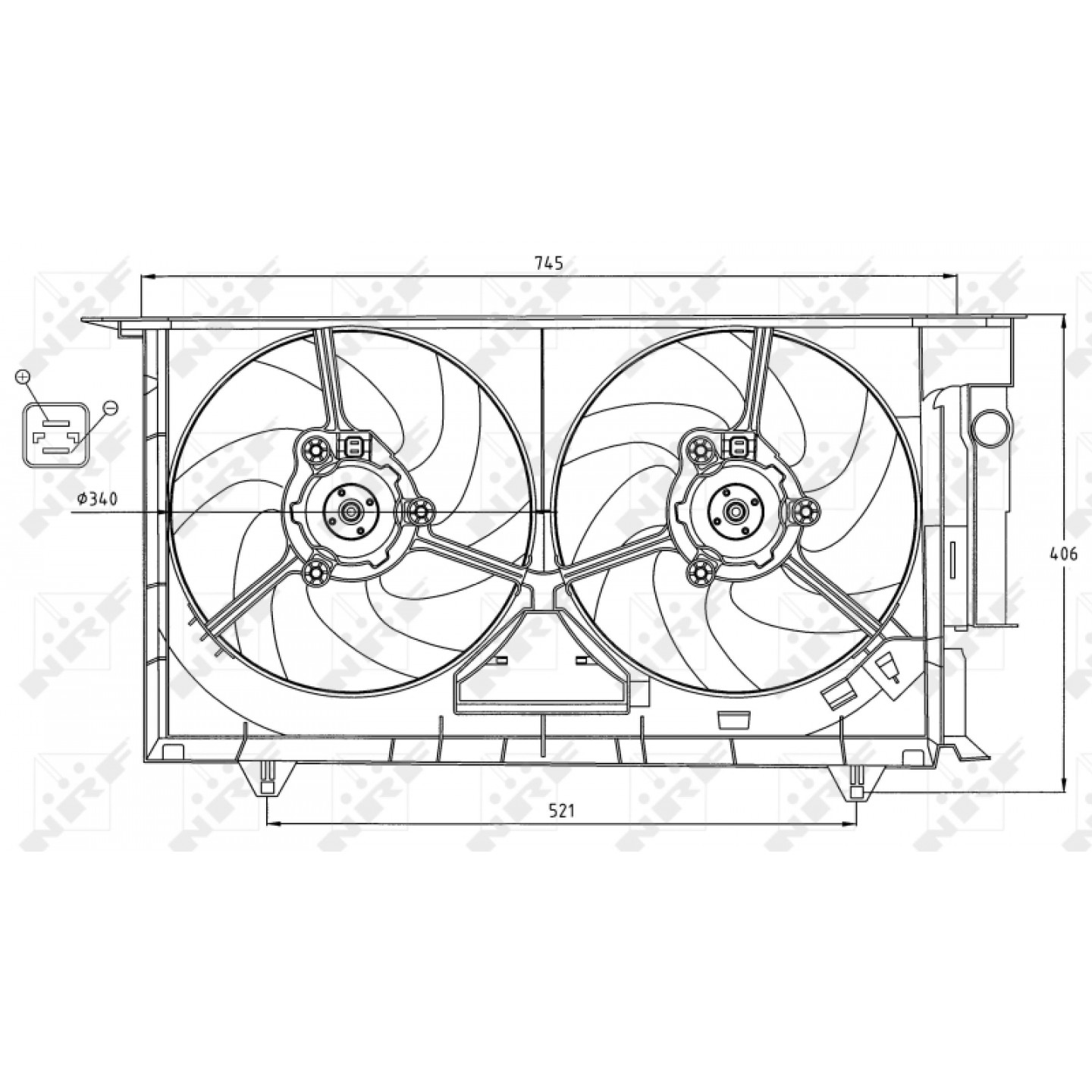 NRF 47075 Ventilador De Refrigeración Para Motor: Compatible Con Peugeot Y Citroën (Calidad OE)