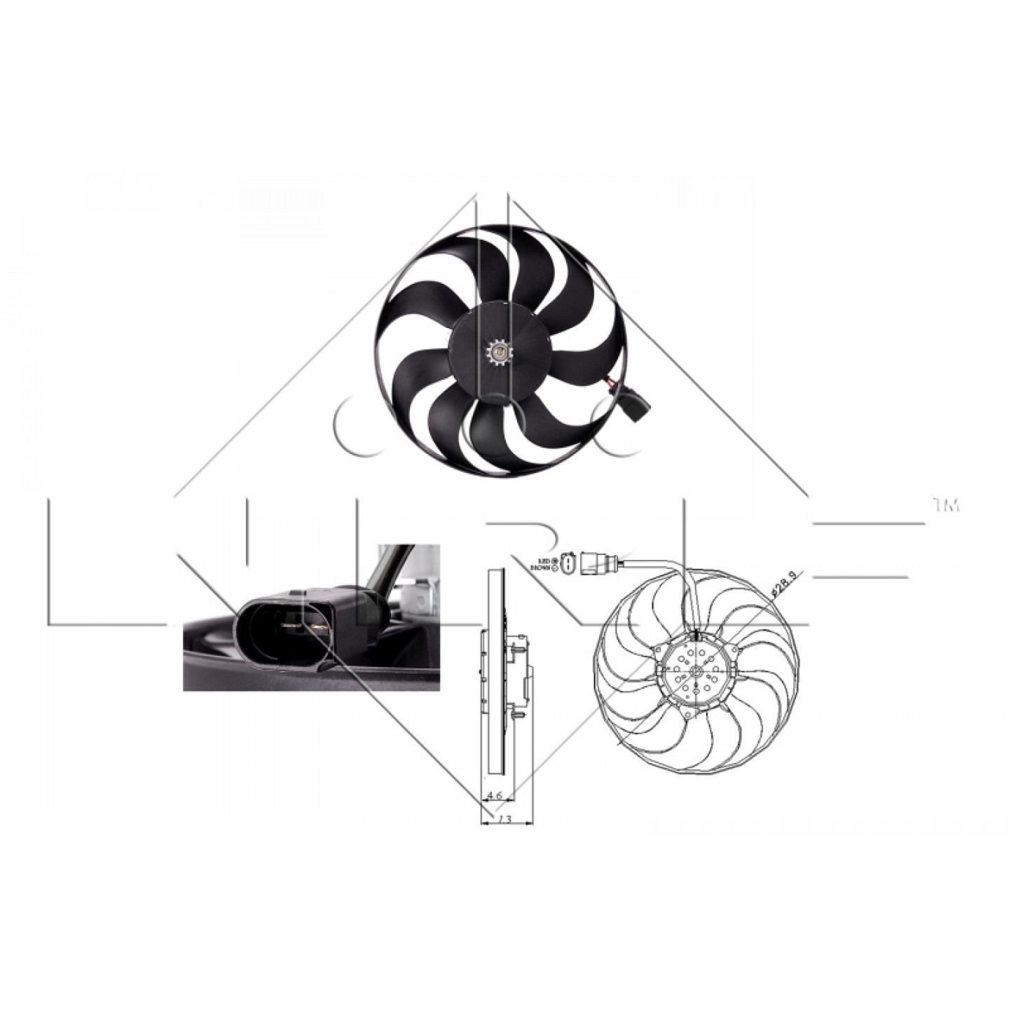 Ventilator, køler NRF 47381