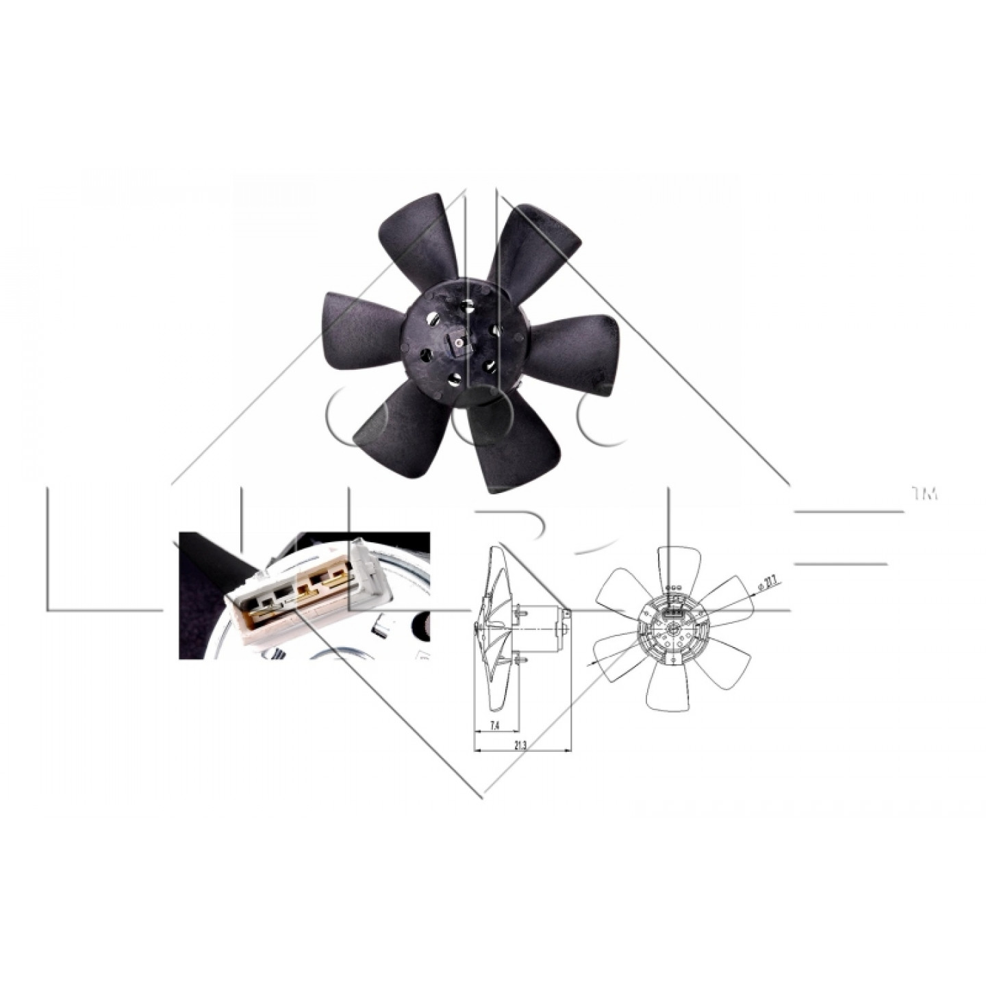 Ventilator, radiator NRF 47391