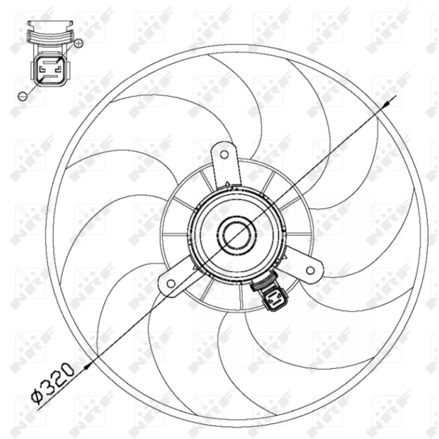 Fan, radiator NRF 47514 - Trodo.com