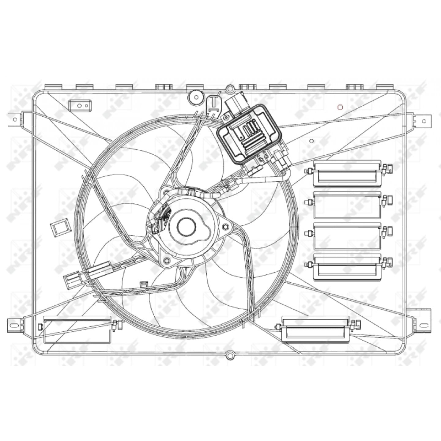 Ventilator, radiator NRF 47627