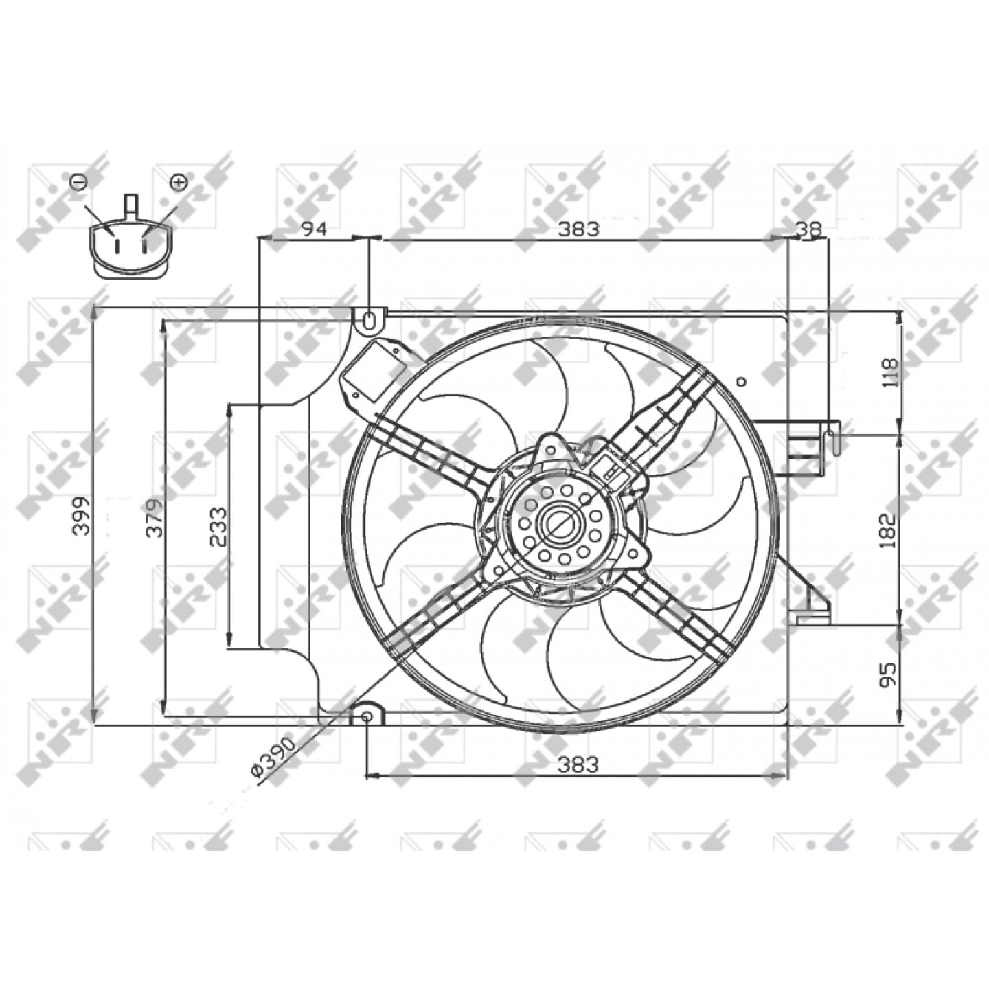 Ventilator, radiator NRF 47748