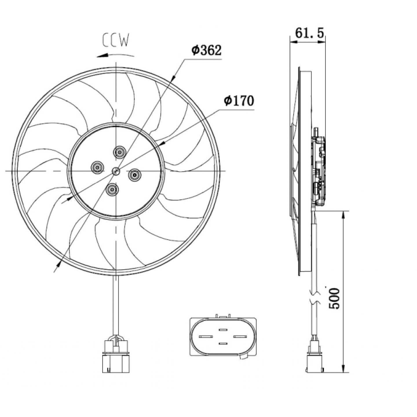 Ventilator, radiator NRF 47931